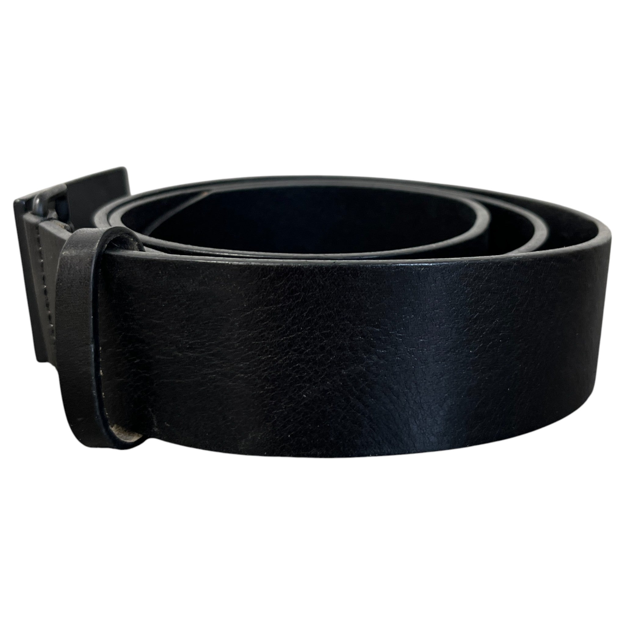 Men's Logo Print Belt Black Size Waist 32"