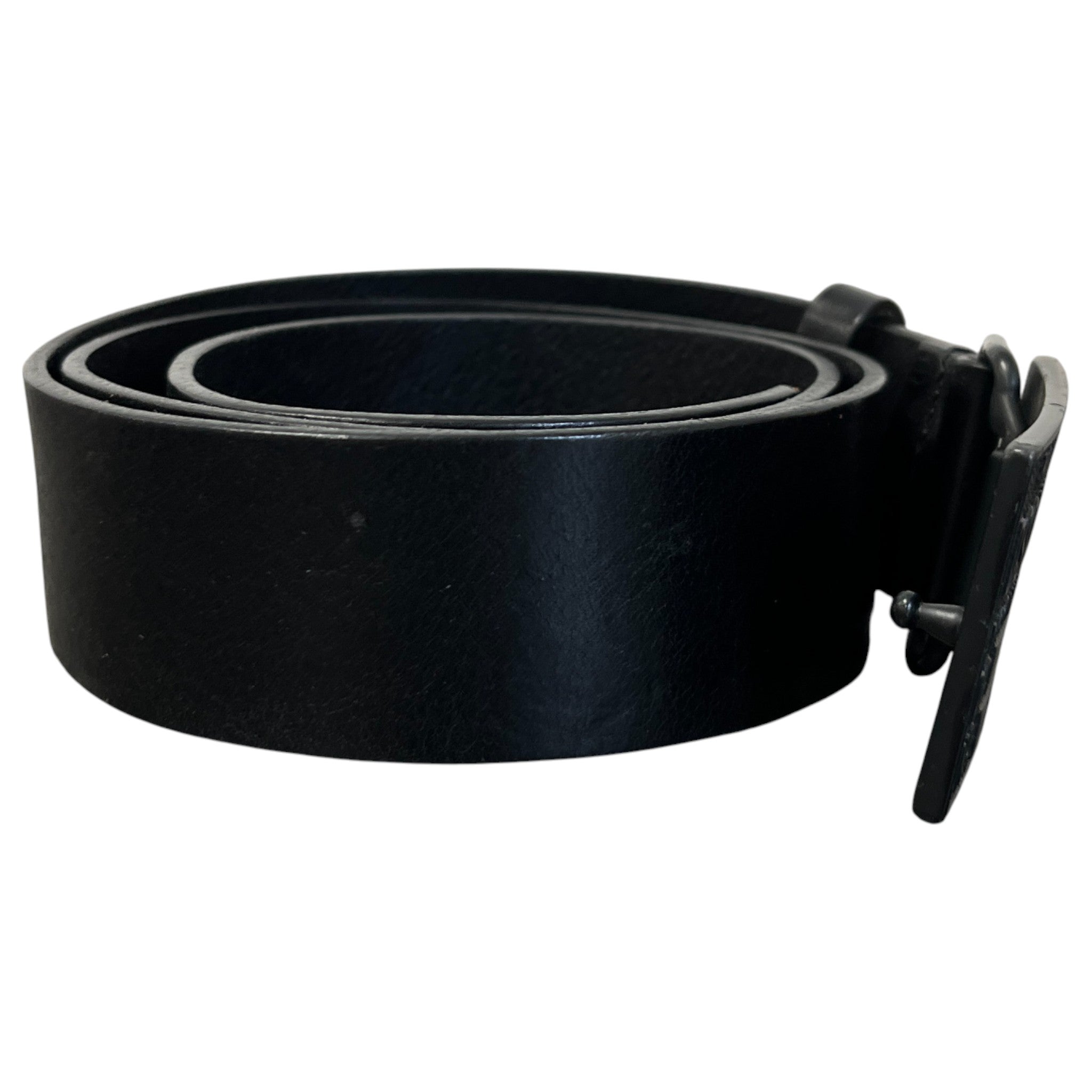 Men's Logo Print Belt Black Size Waist 32"