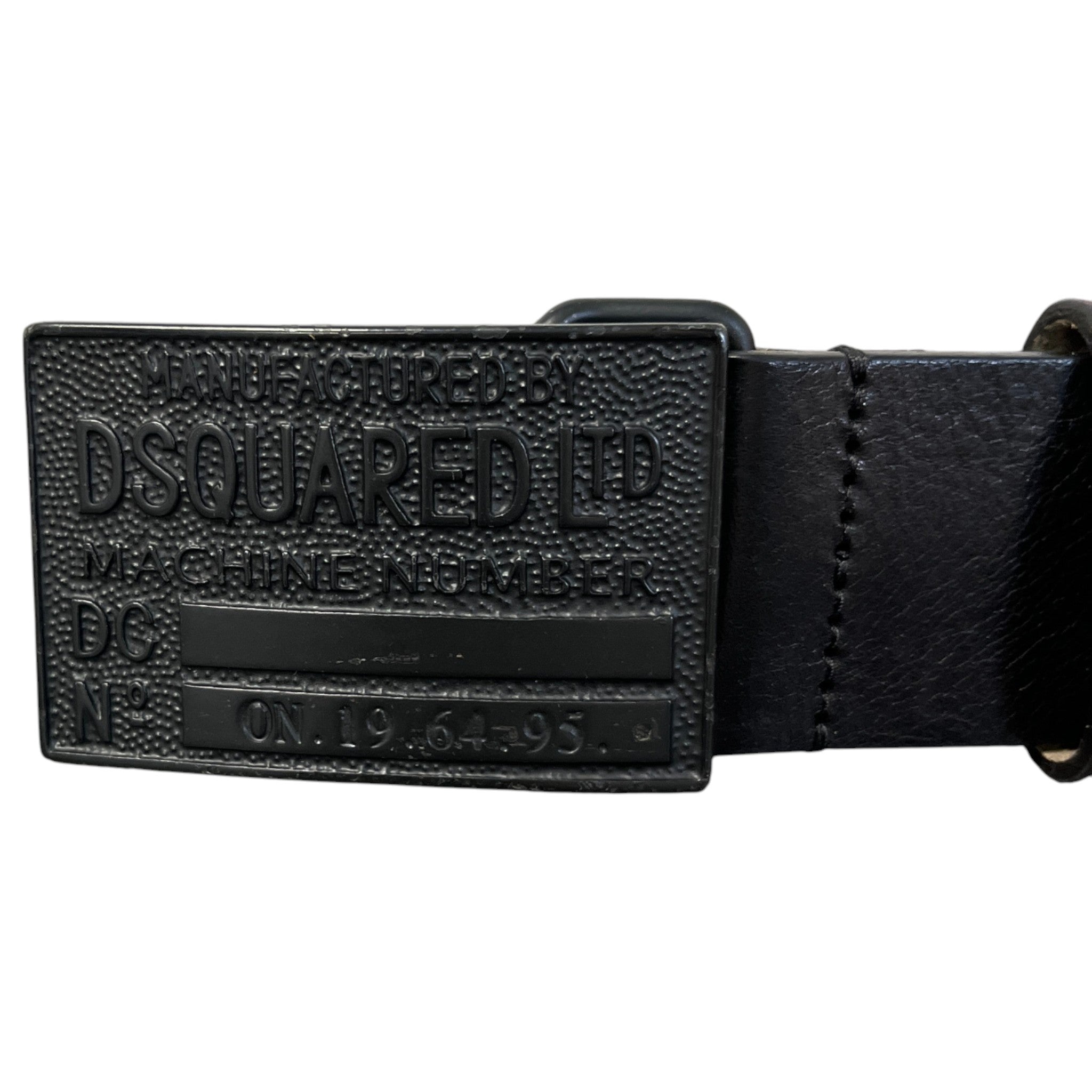 Men's Logo Print Belt Black Size Waist 32"