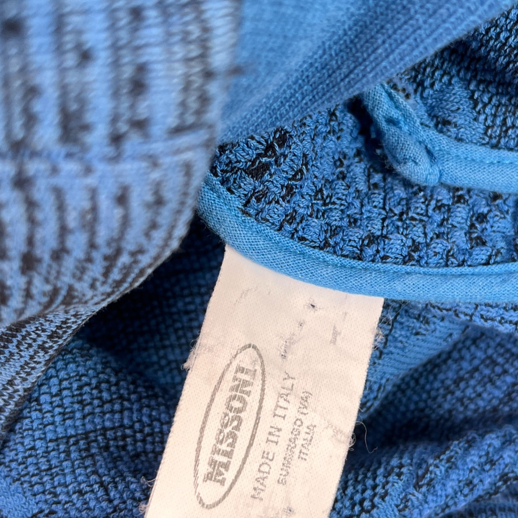 Men's Zip Up Pattern Jacket Blue Size IT 48 / M