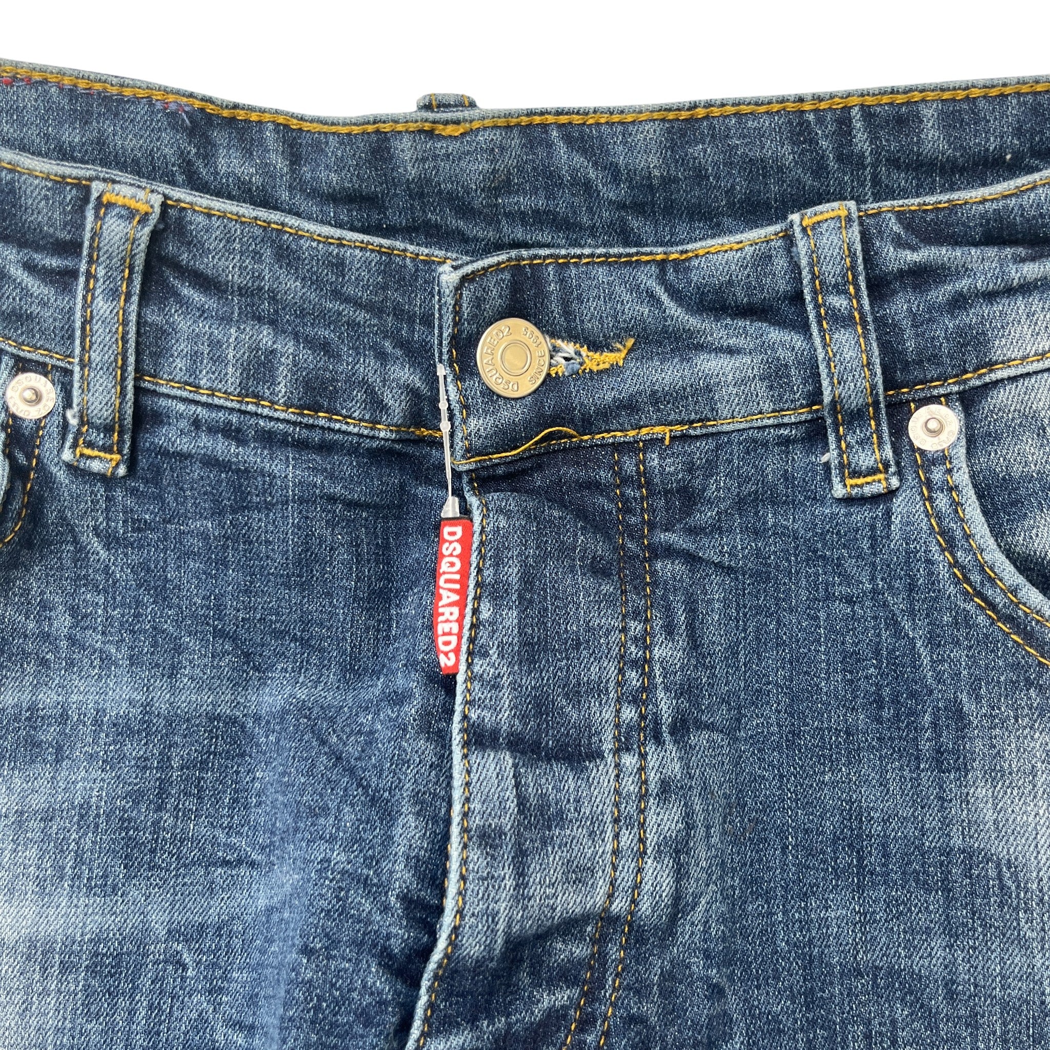 Men's Cool Guy Distressed Jeans Blue Size IT 52 / UK 36