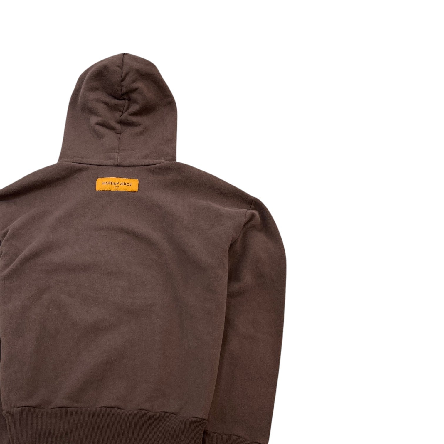Men's Graphic Bee Patched Hoodie Brown Size S