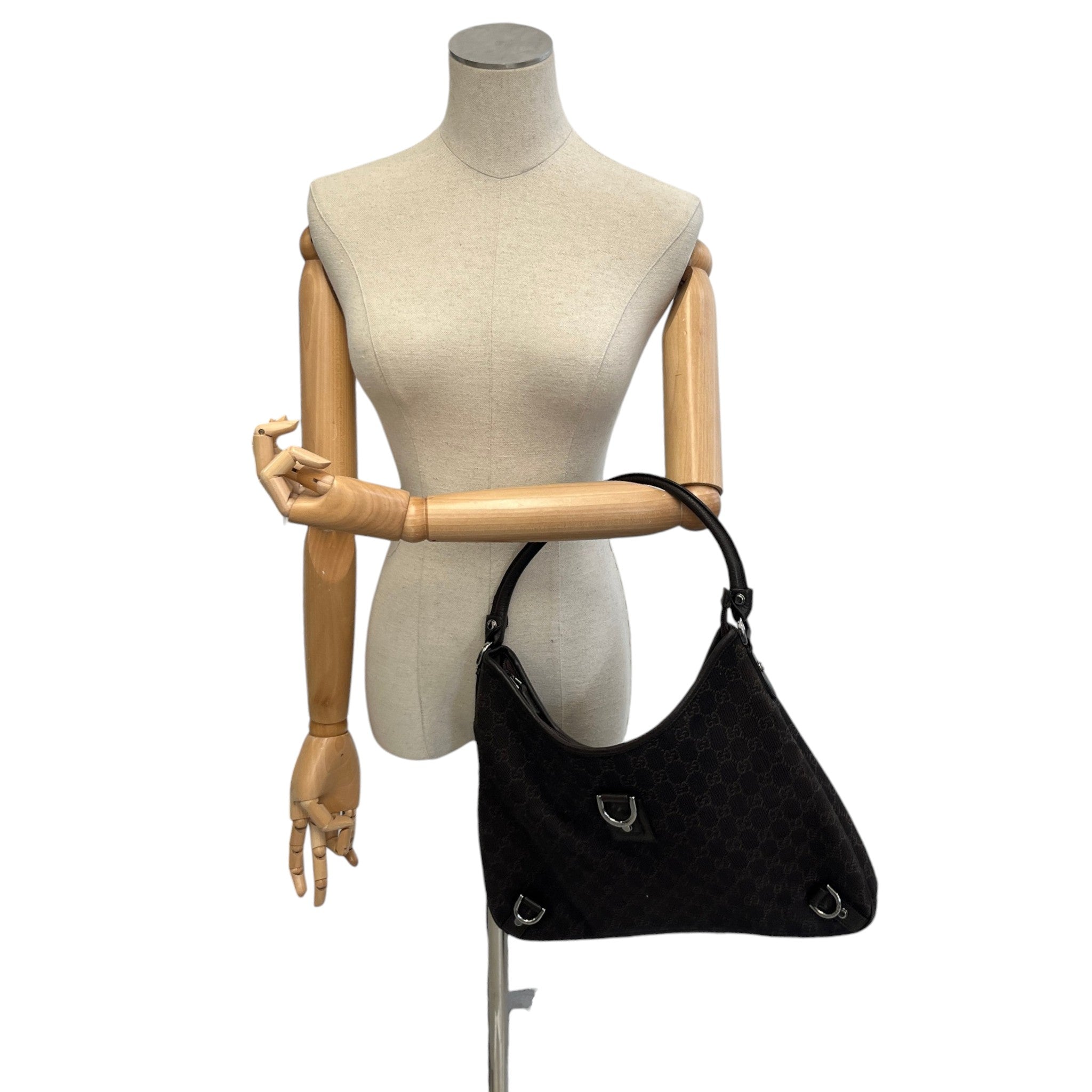 Women's Gg Canvas Abbey D-Ring Hobo Bag Brown