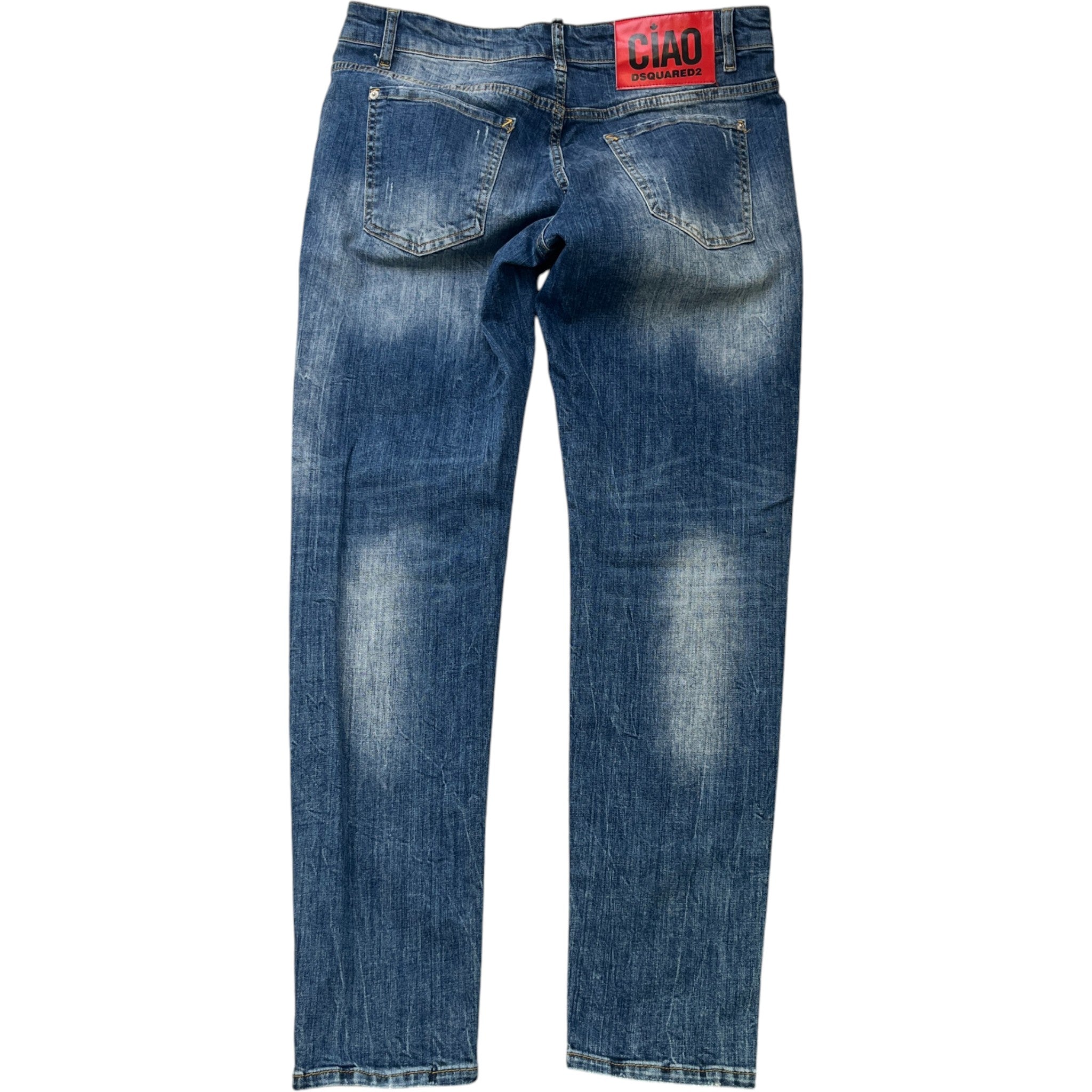 Men's Cool Guy Distressed Jeans Blue Size IT 52 / UK 36