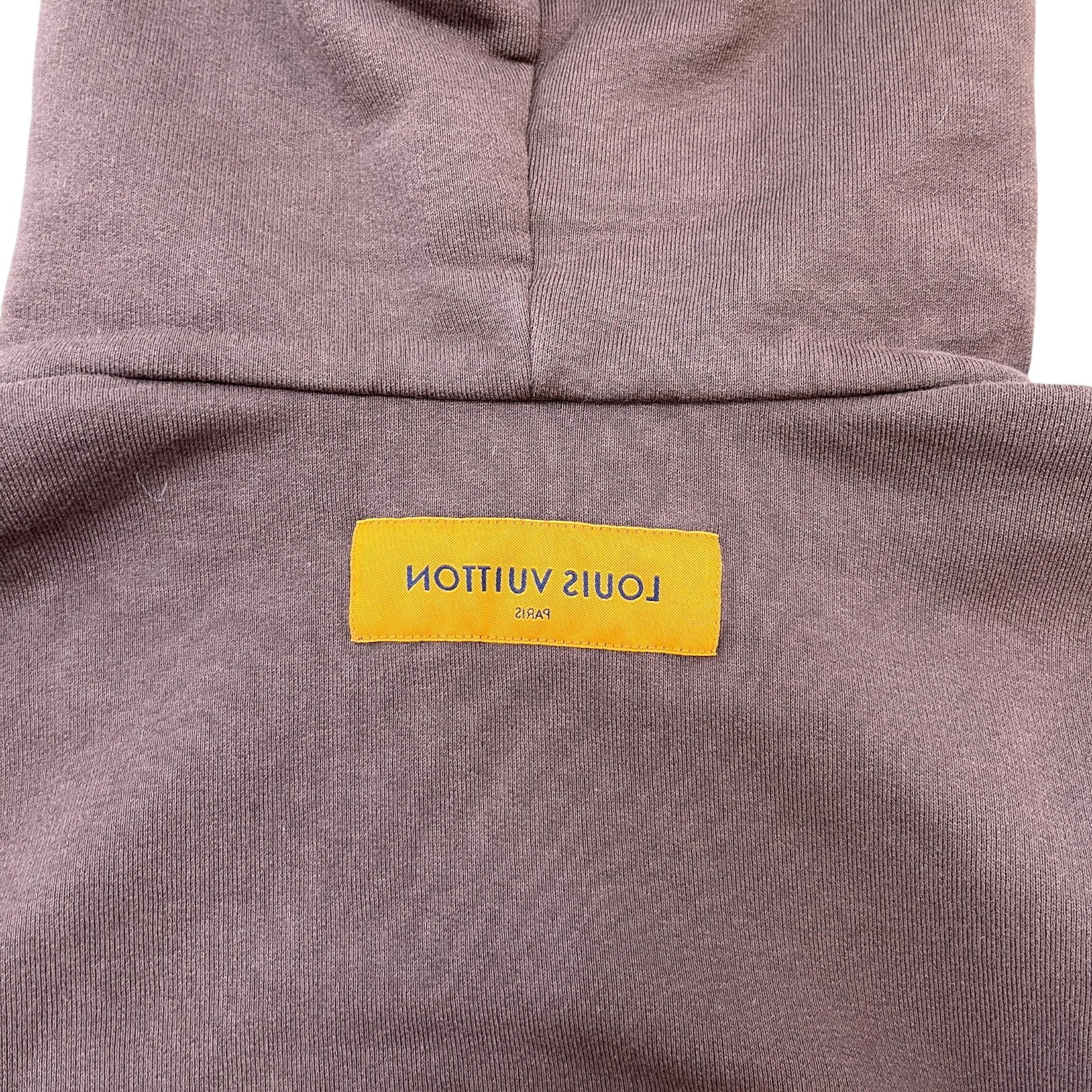 Men's Graphic Bee Patched Hoodie Brown Size S