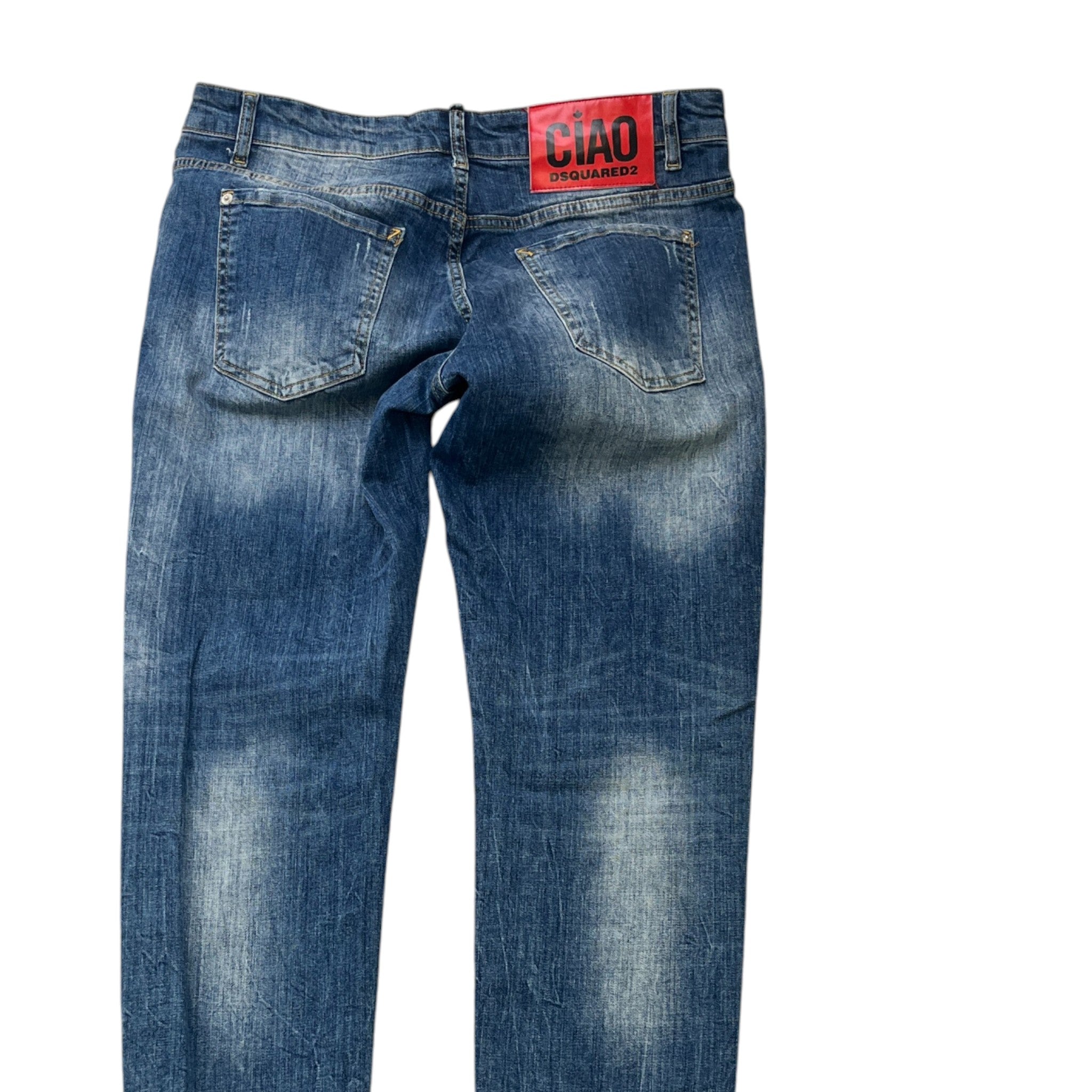 Men's Cool Guy Distressed Jeans Blue Size IT 52 / UK 36