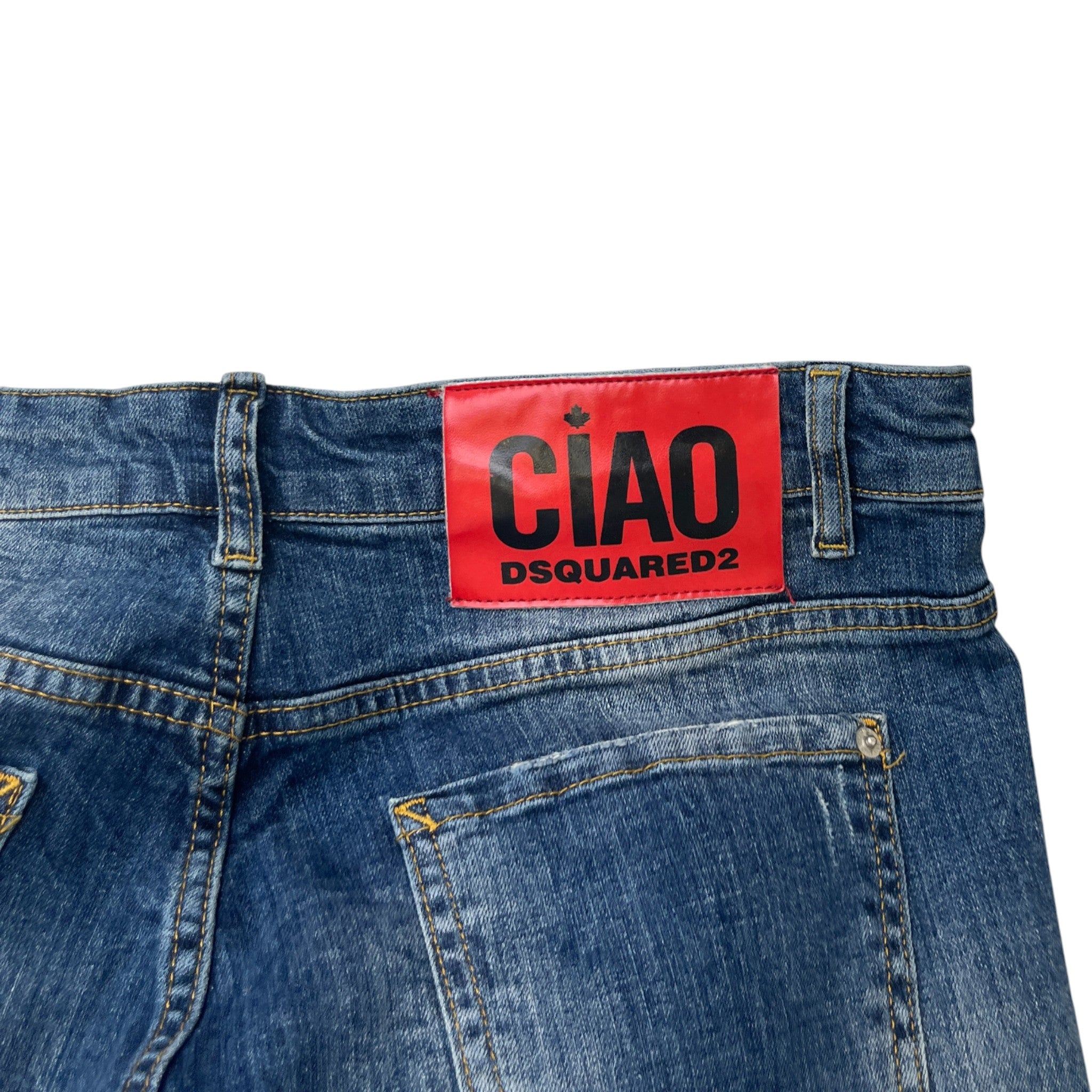 Men's Cool Guy Distressed Jeans Blue Size IT 52 / UK 36