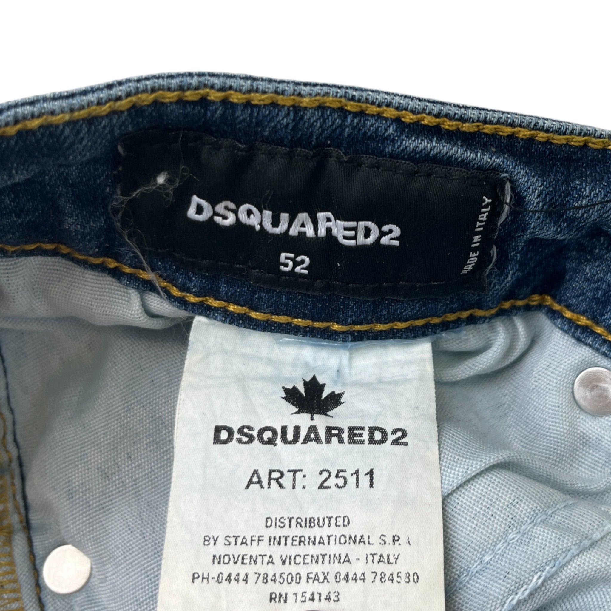 Men's Cool Guy Distressed Jeans Blue Size IT 52 / UK 36