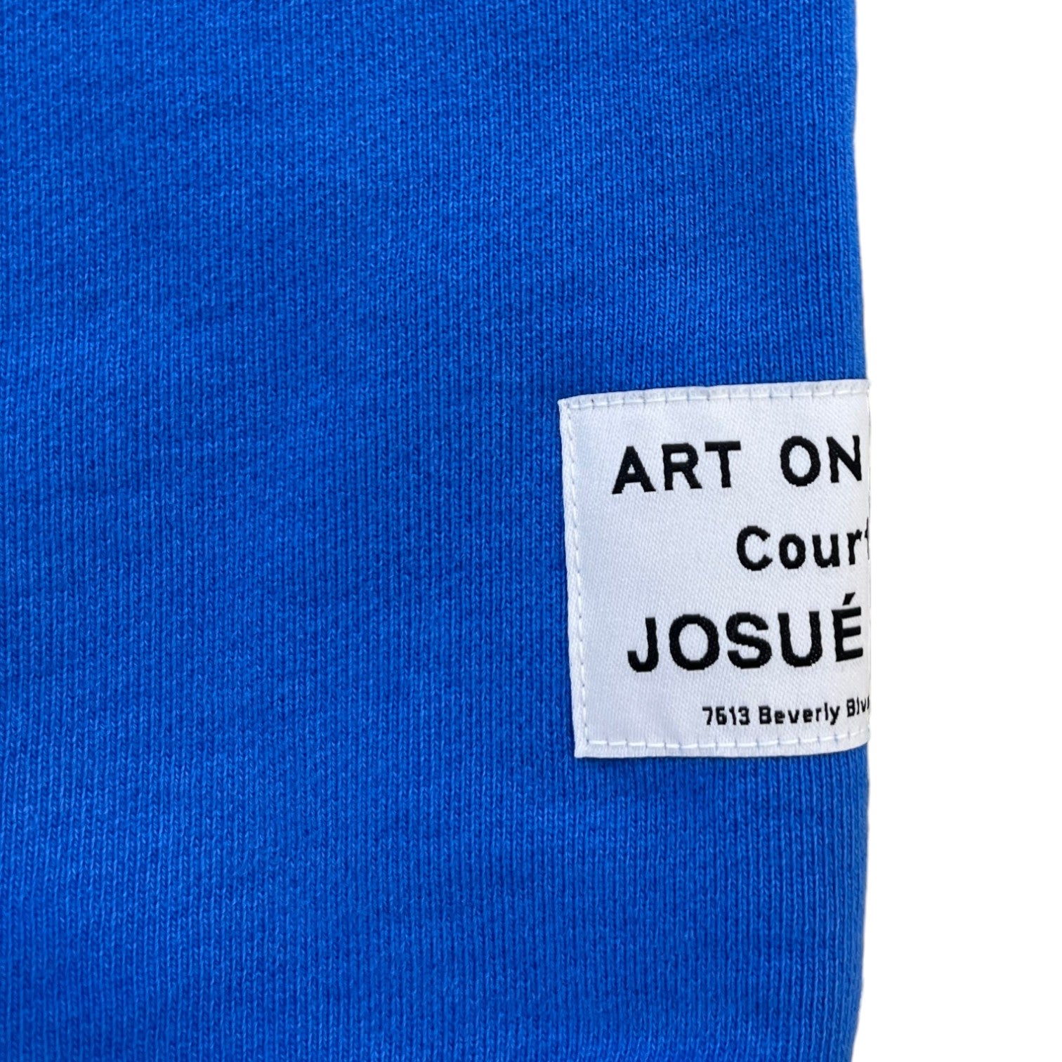 Men's Logo Patch Hoodie Blue Size S