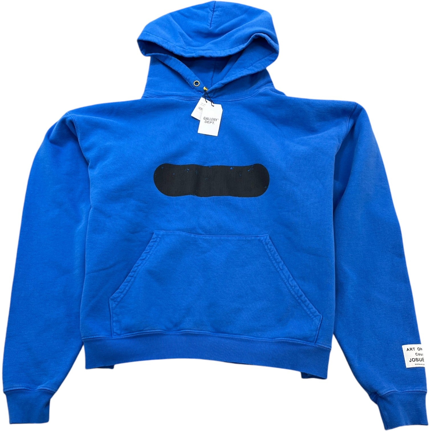 Men's Logo Patch Hoodie Blue Size S