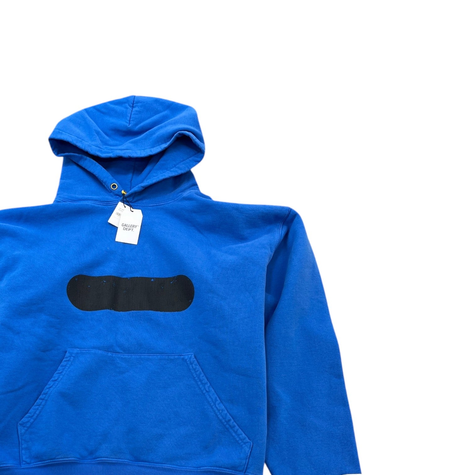 Men's Logo Patch Hoodie Blue Size S