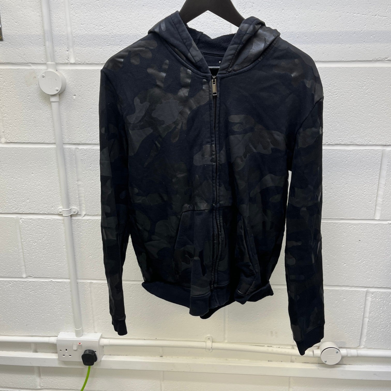 Men's Camoflague Hoodie Black Size M