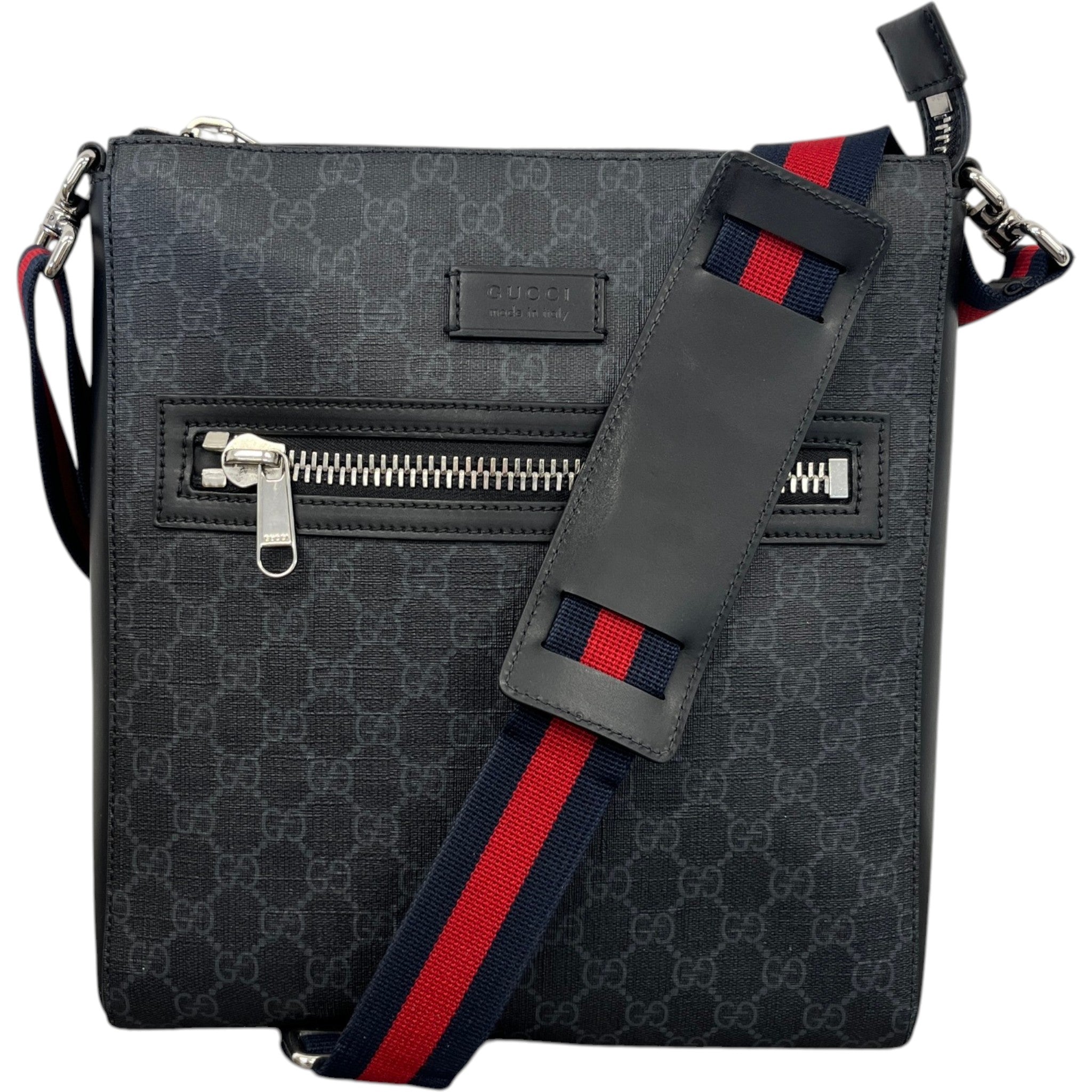 Men's Gg Supreme Messenger Bag Black