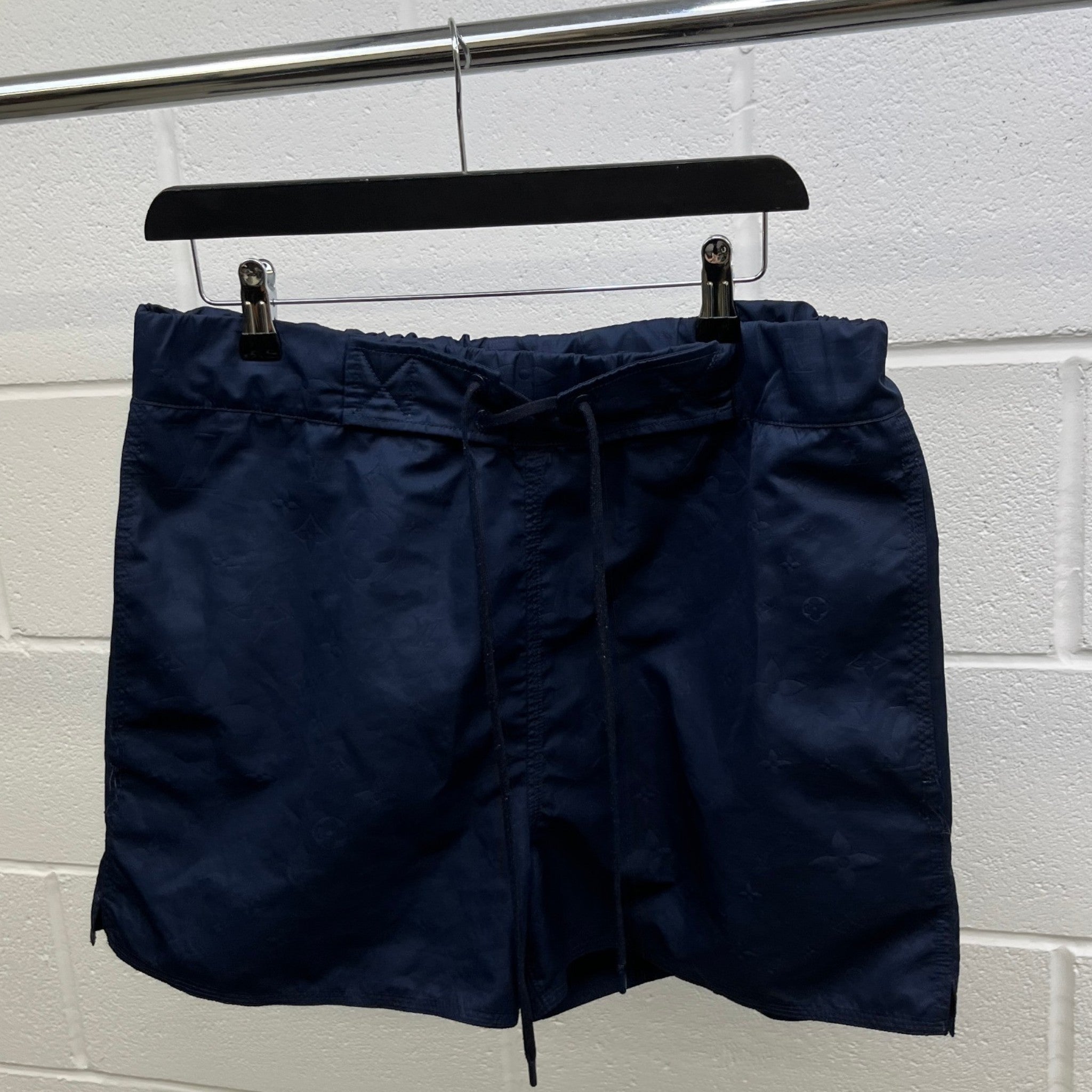 Men's 3D Pocket Monogram Swim Shorts Navy Size L