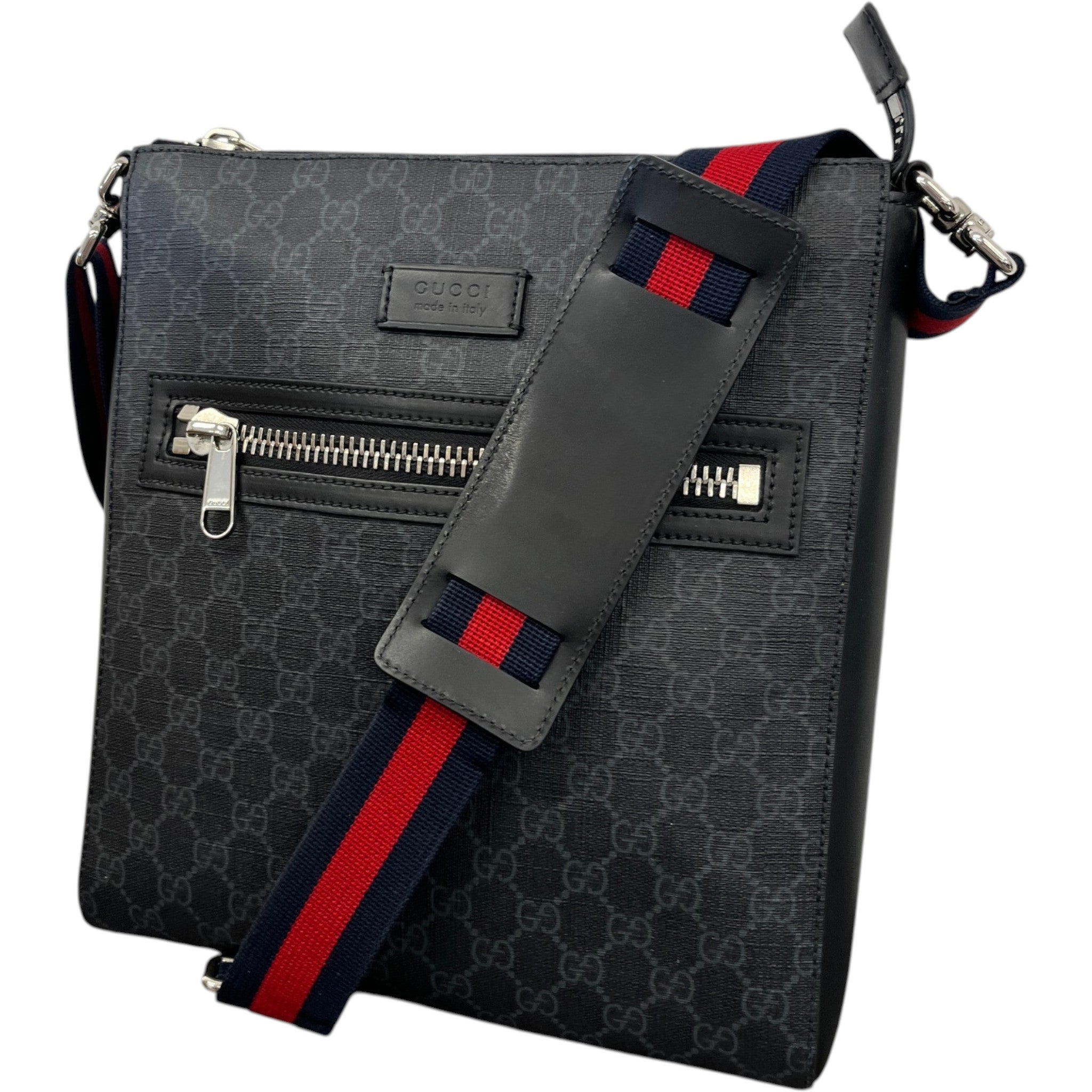 Men's Gg Supreme Messenger Bag Black