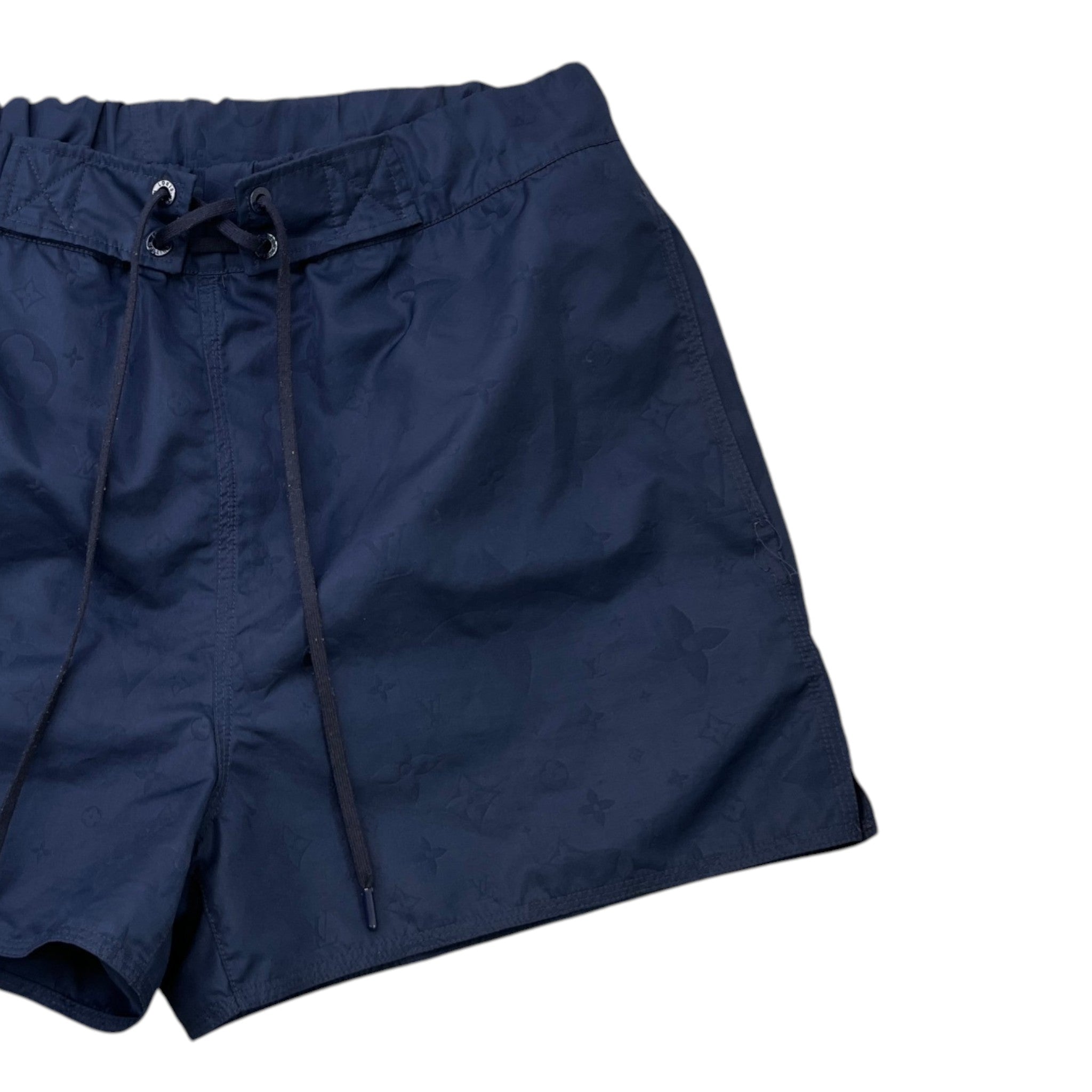 Men's 3D Pocket Monogram Swim Shorts Navy Size L