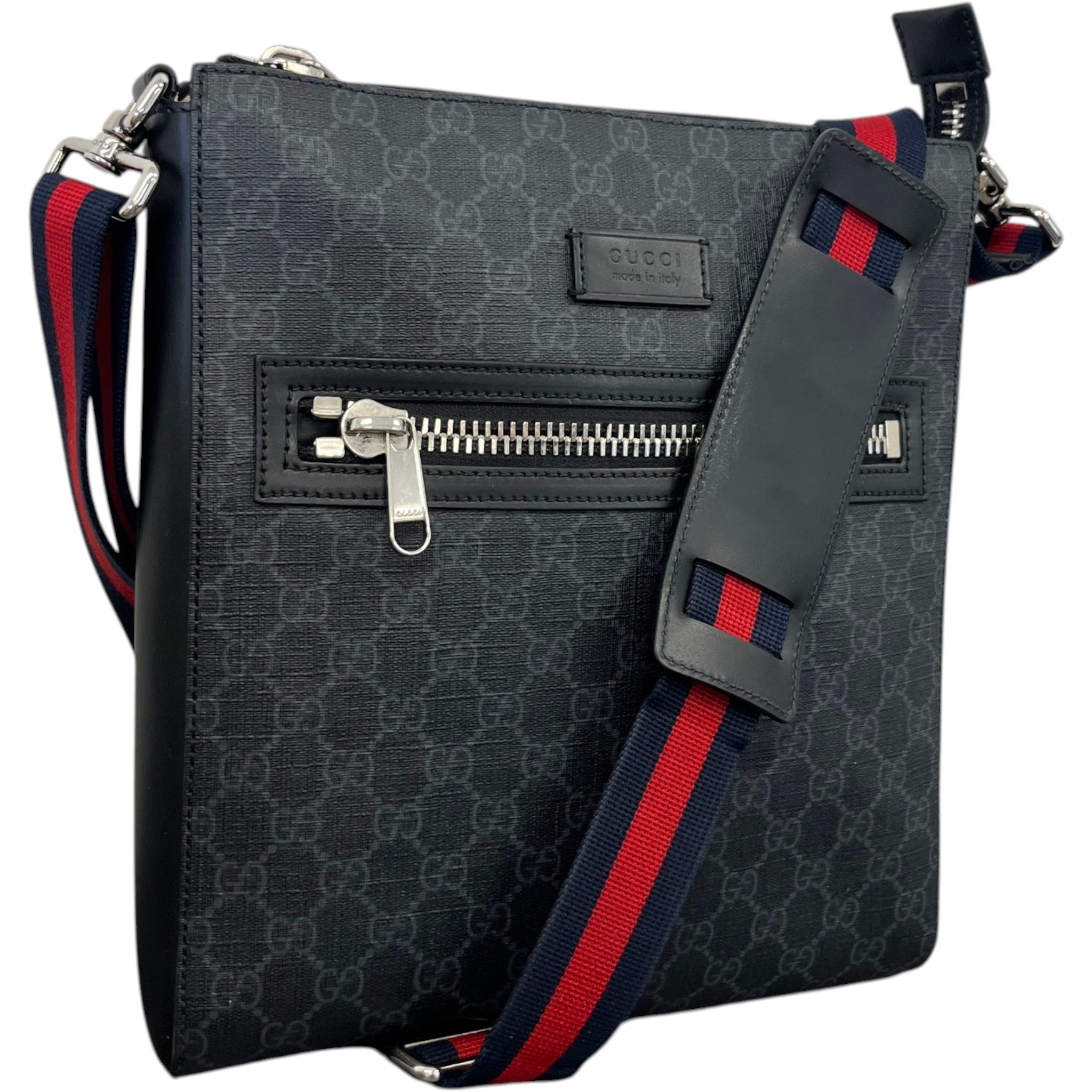 Men's Gg Supreme Messenger Bag Black