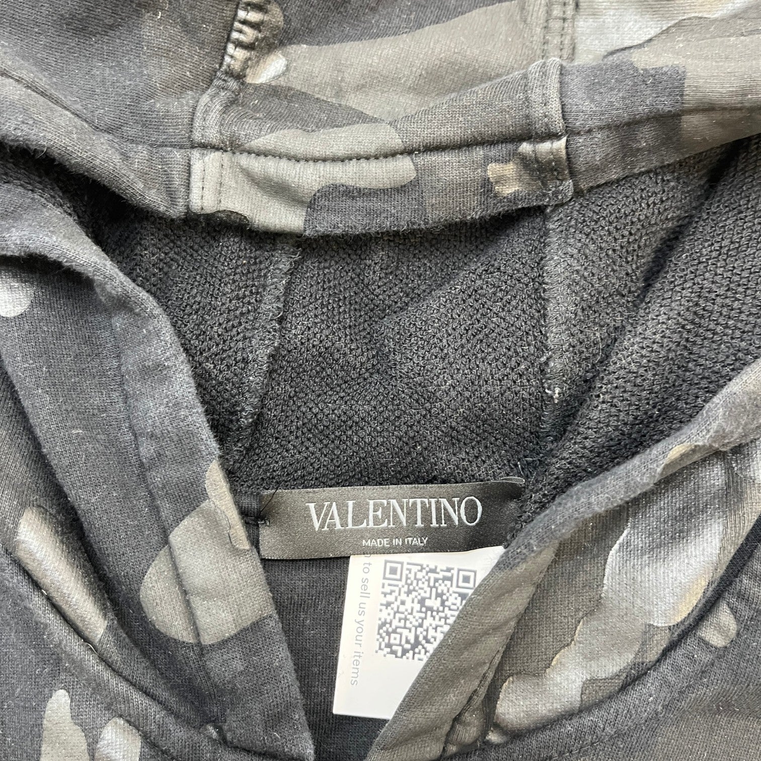 Men's Camoflague Hoodie Black Size M