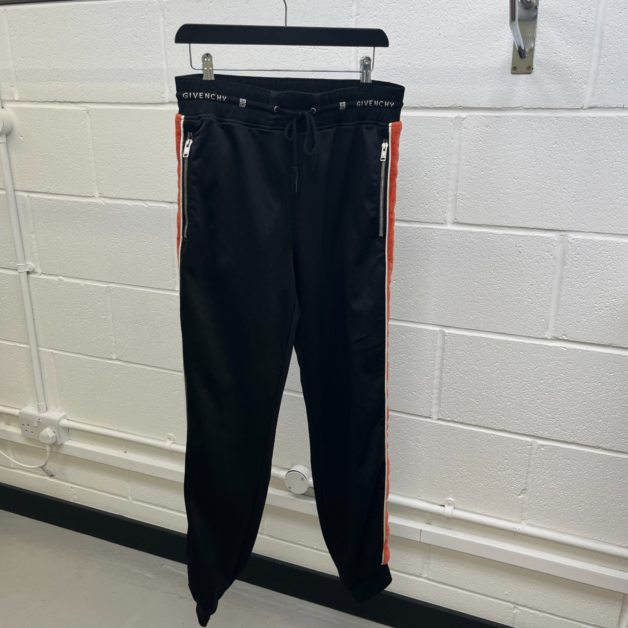 Men's Logo Waist Band Joggers Black Size L