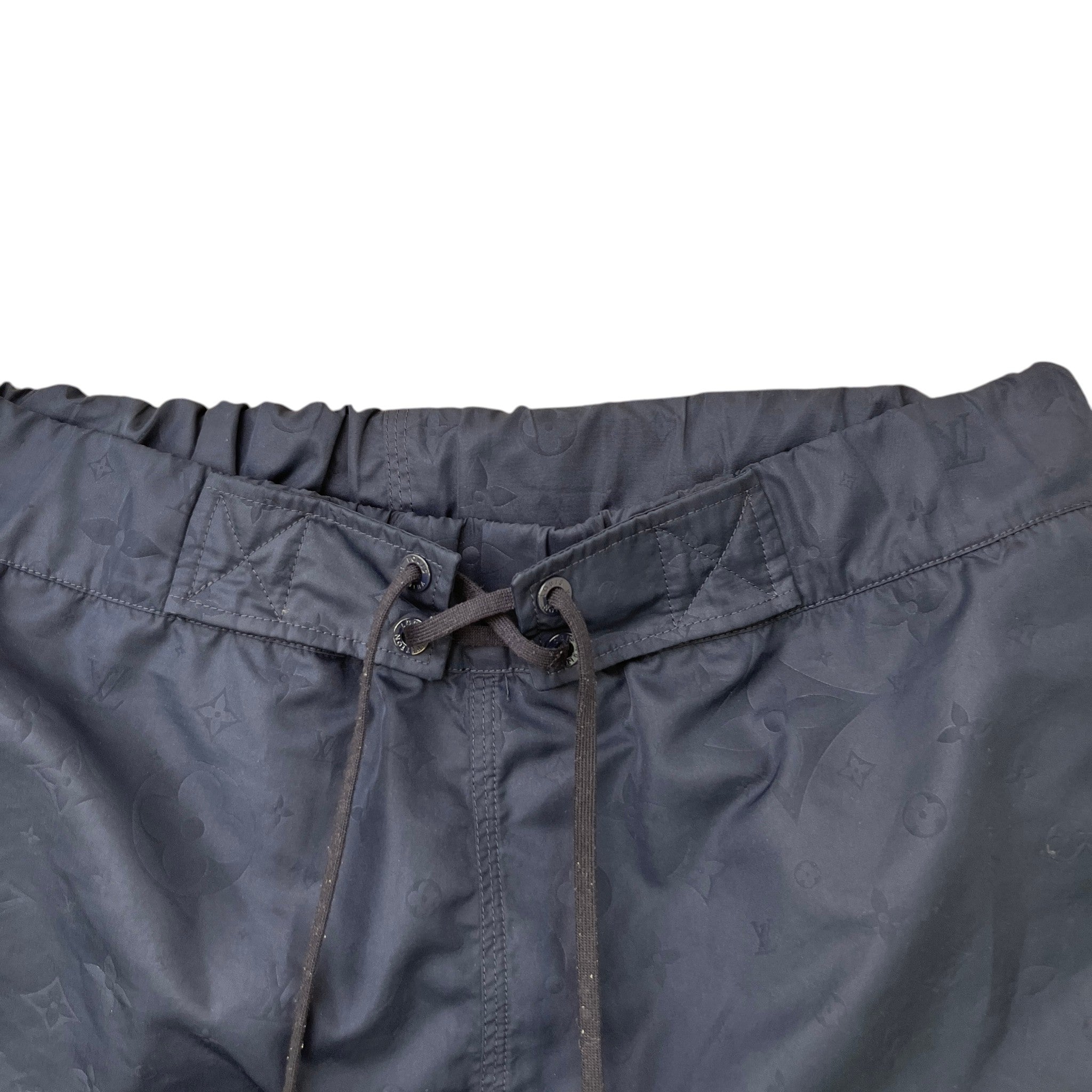 Men's 3D Pocket Monogram Swim Shorts Navy Size L