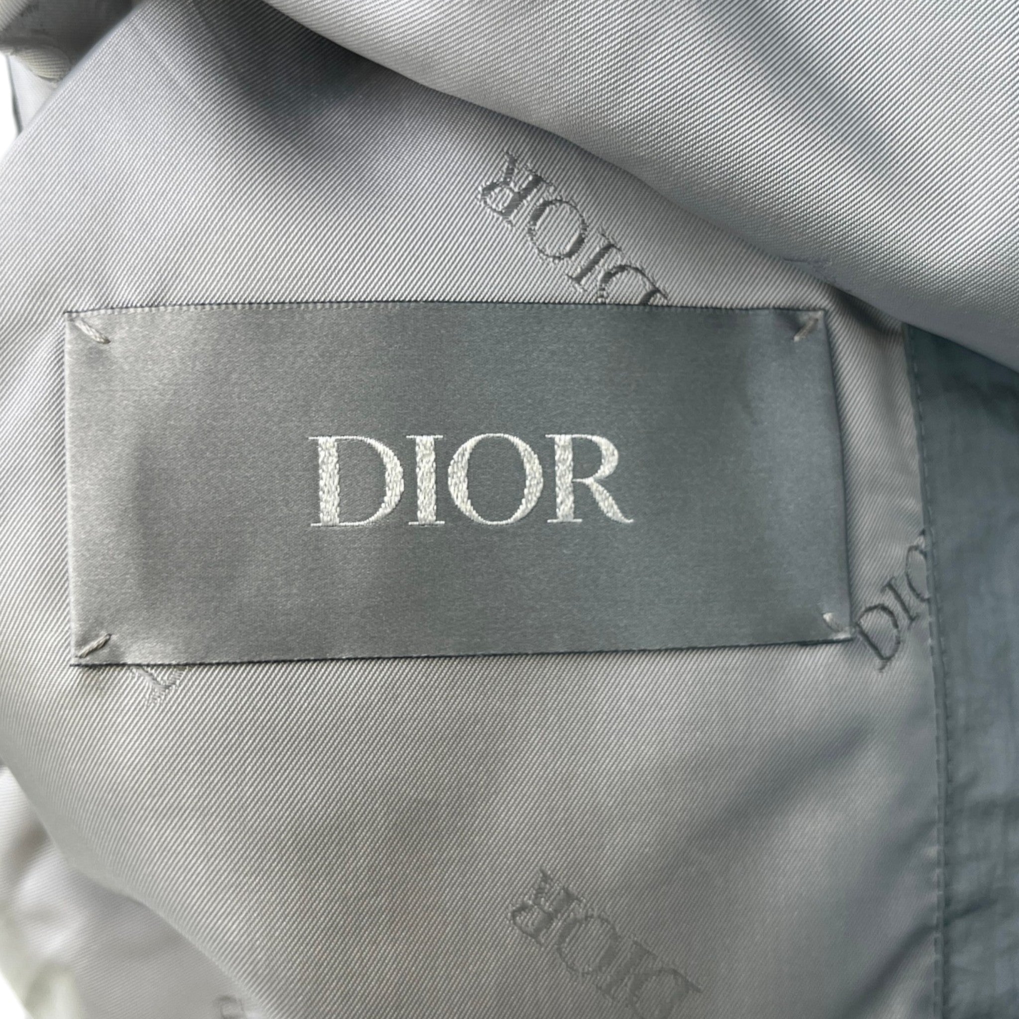 Men's Embroidered Logo Windbreaker Grey Size IT 50 / L