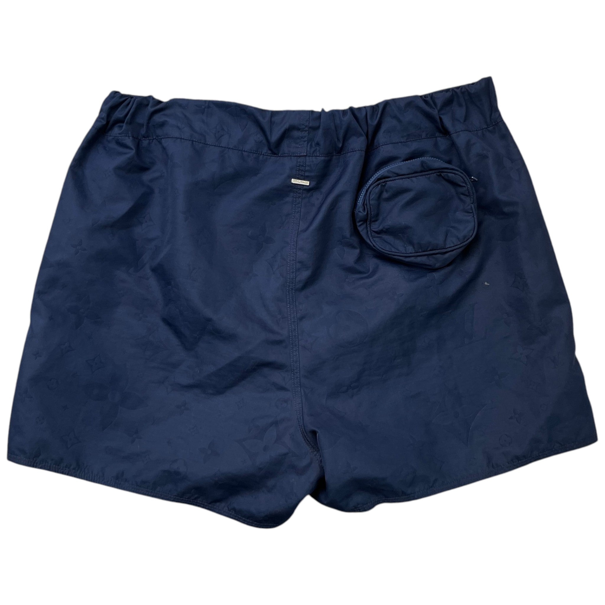 Men's 3D Pocket Monogram Swim Shorts Navy Size L