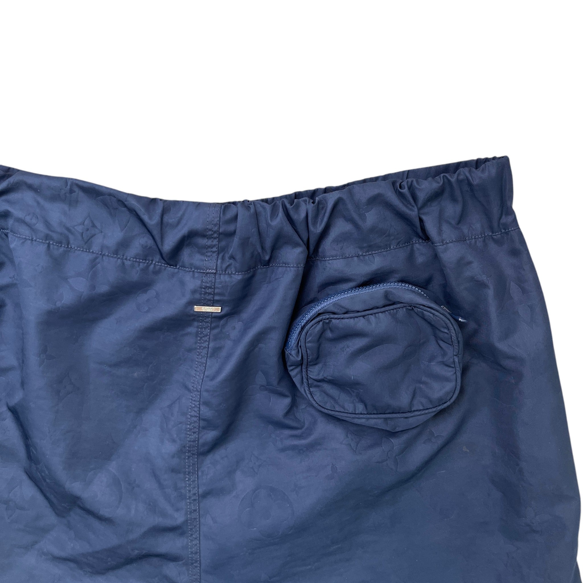 Men's 3D Pocket Monogram Swim Shorts Navy Size L