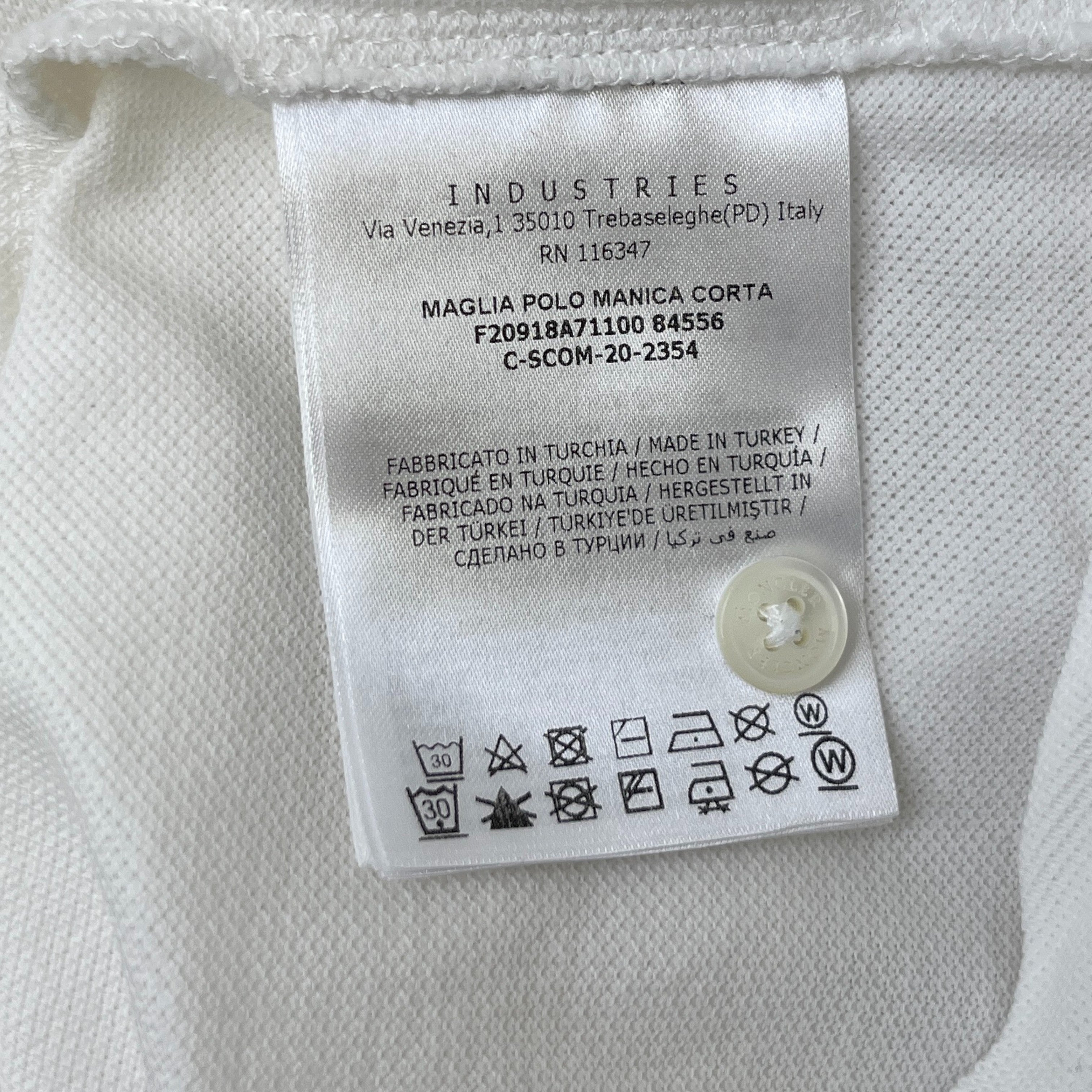 Men's Maglia Polo Shirt White Size L