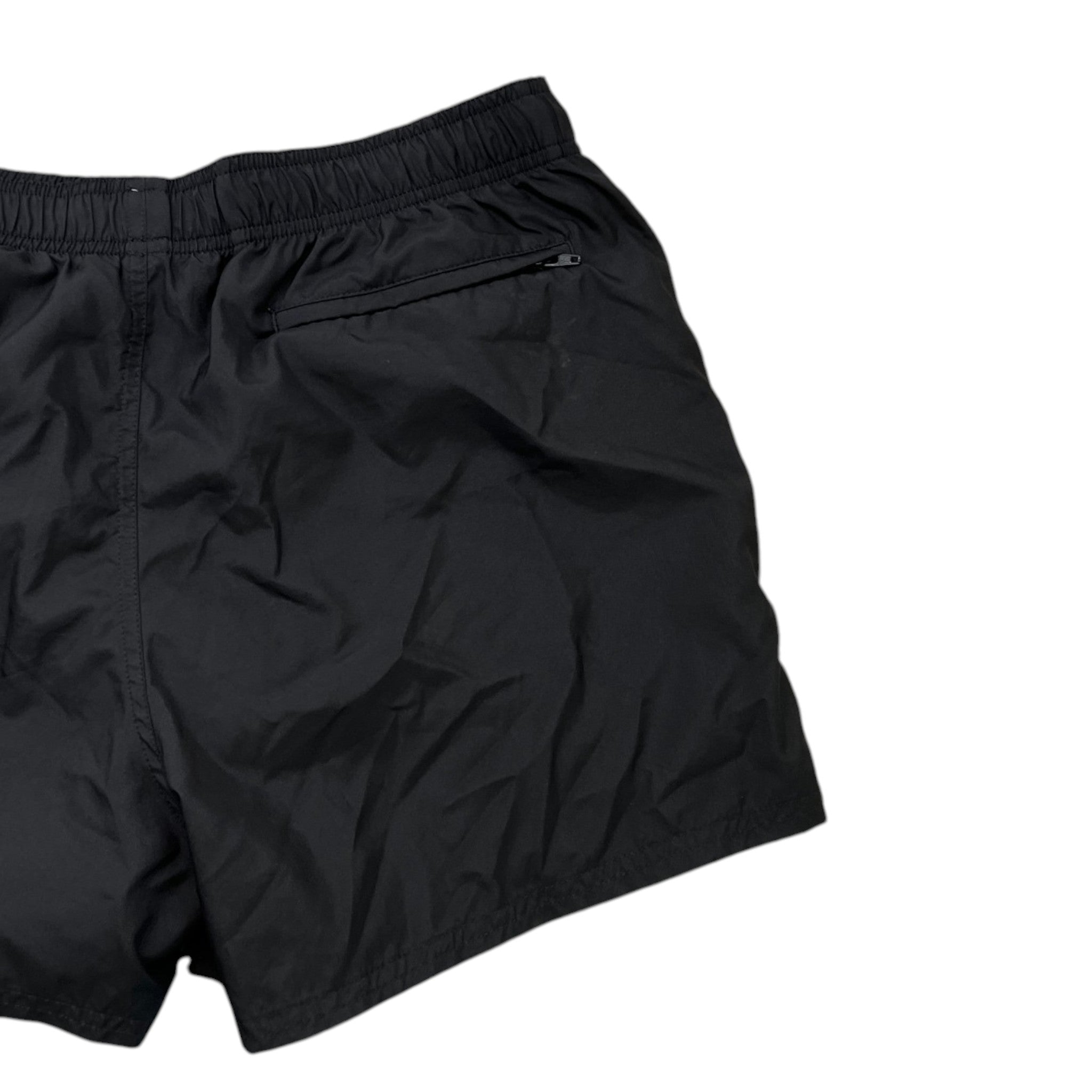 Men's Logo Print Swim Shorts Black Size XL