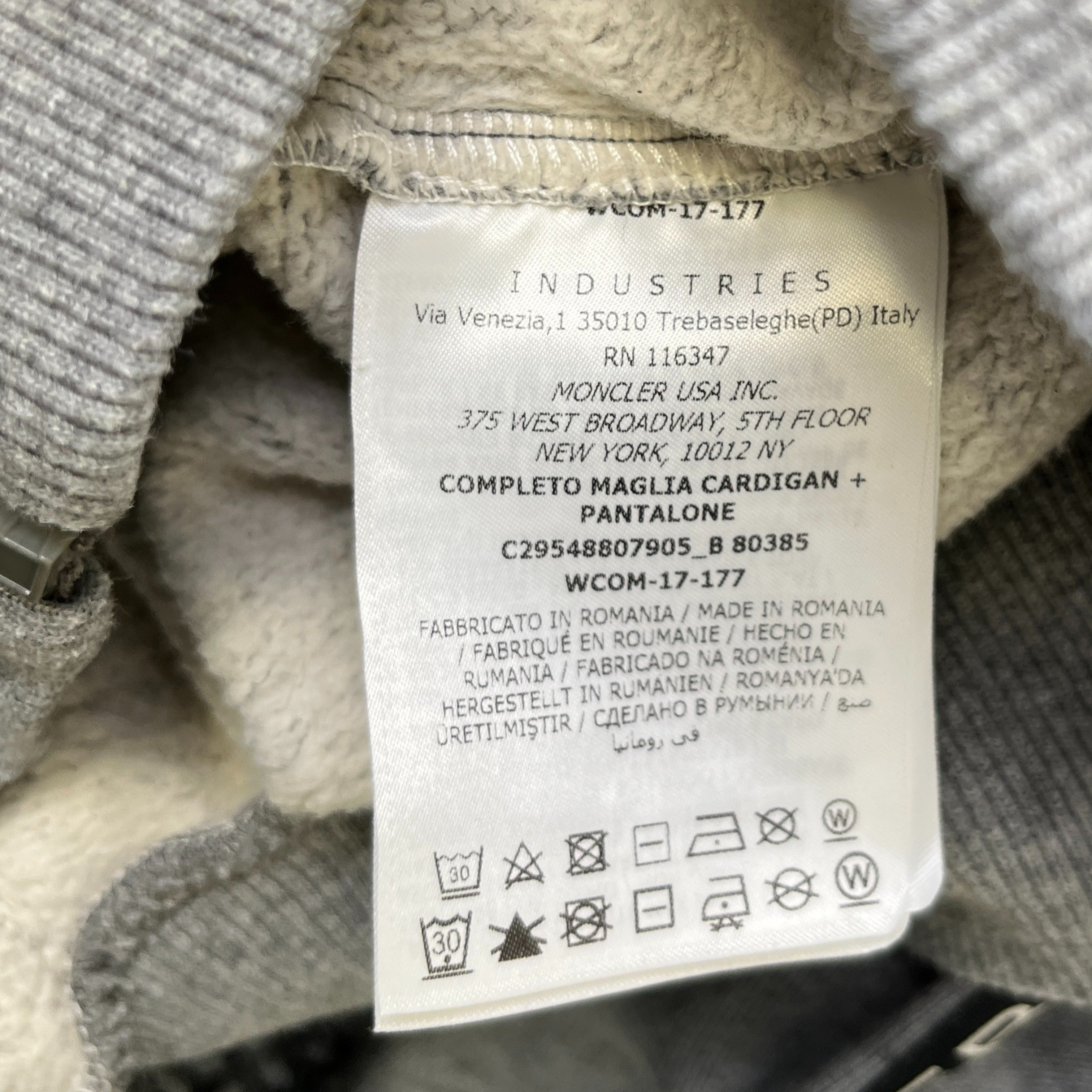 Men's Maglia Boys Age 14 Track Jacket Grey Size XXS