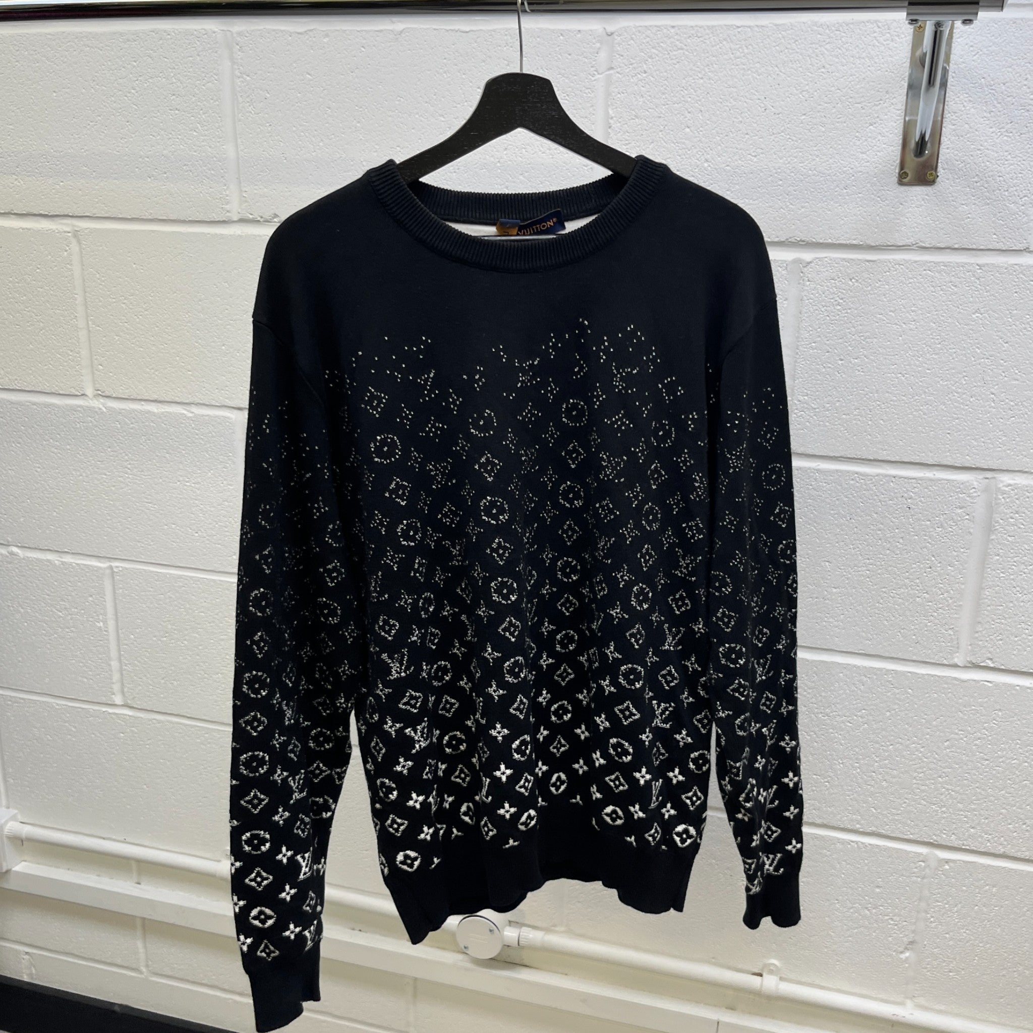 Men's Gradient Monogram Jumper Black Size M
