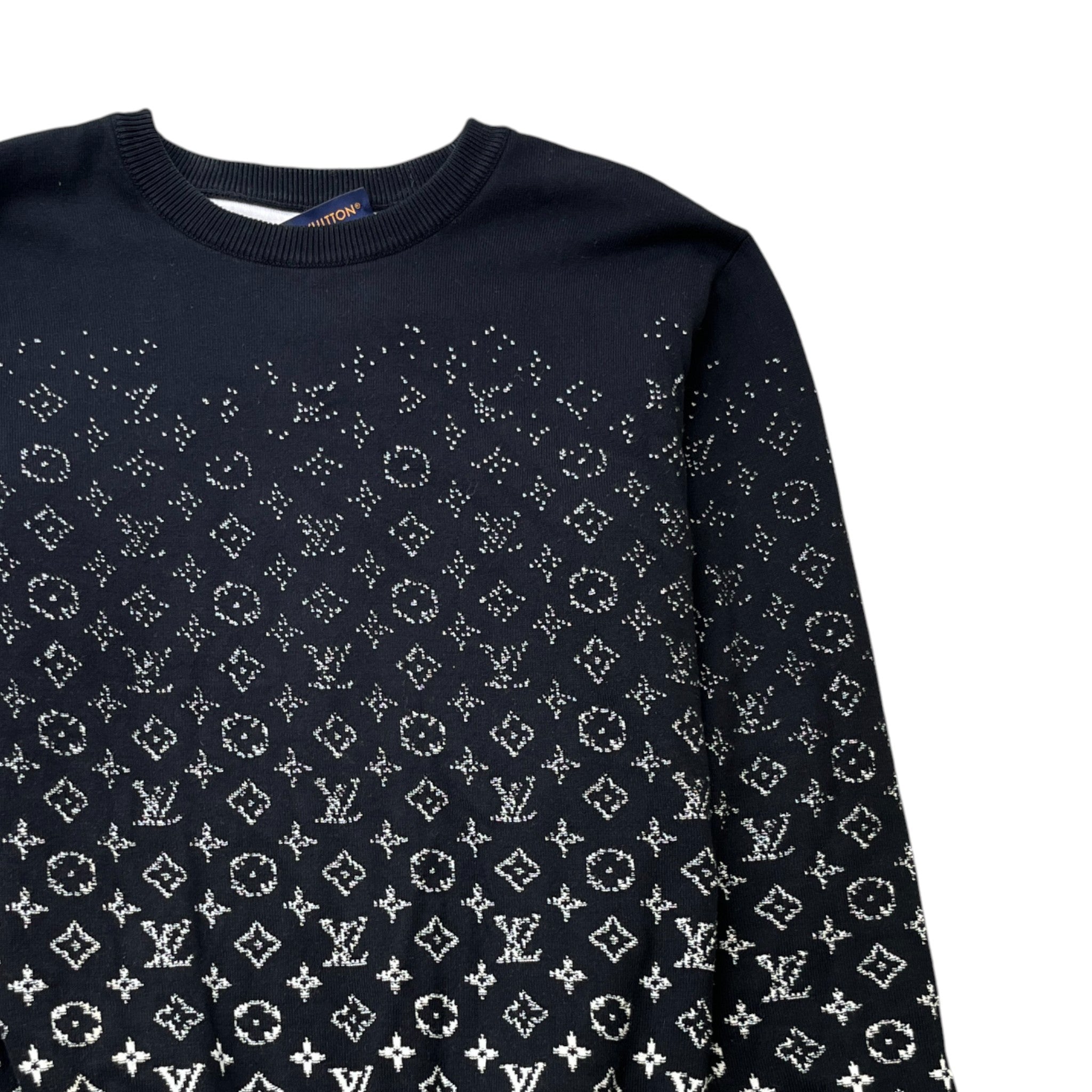Men's Gradient Monogram Jumper Black Size M