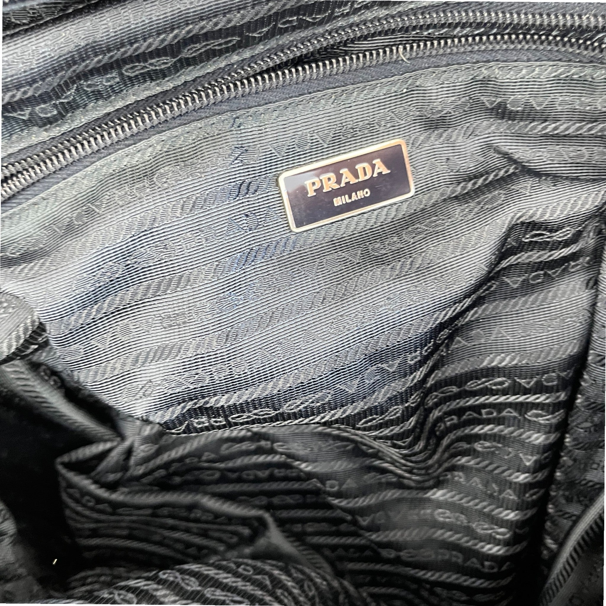 Men's Re Nylon Plaque Logo Backpack Navy