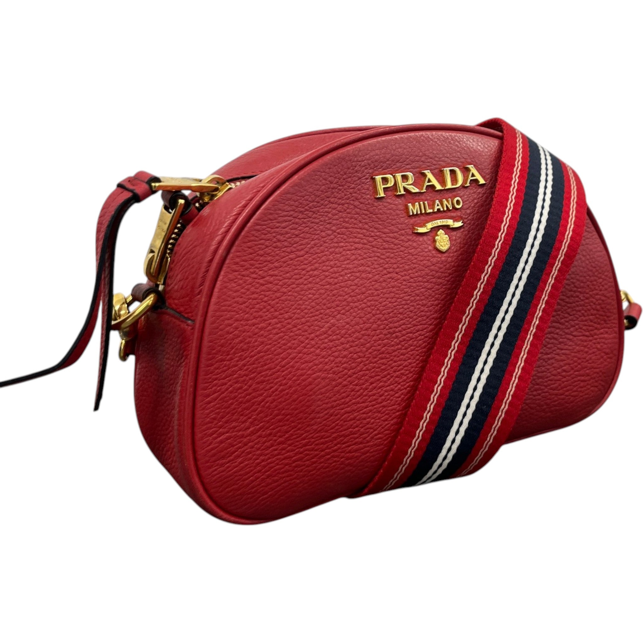 Women's Plaque Logo Crossbody Bag Red