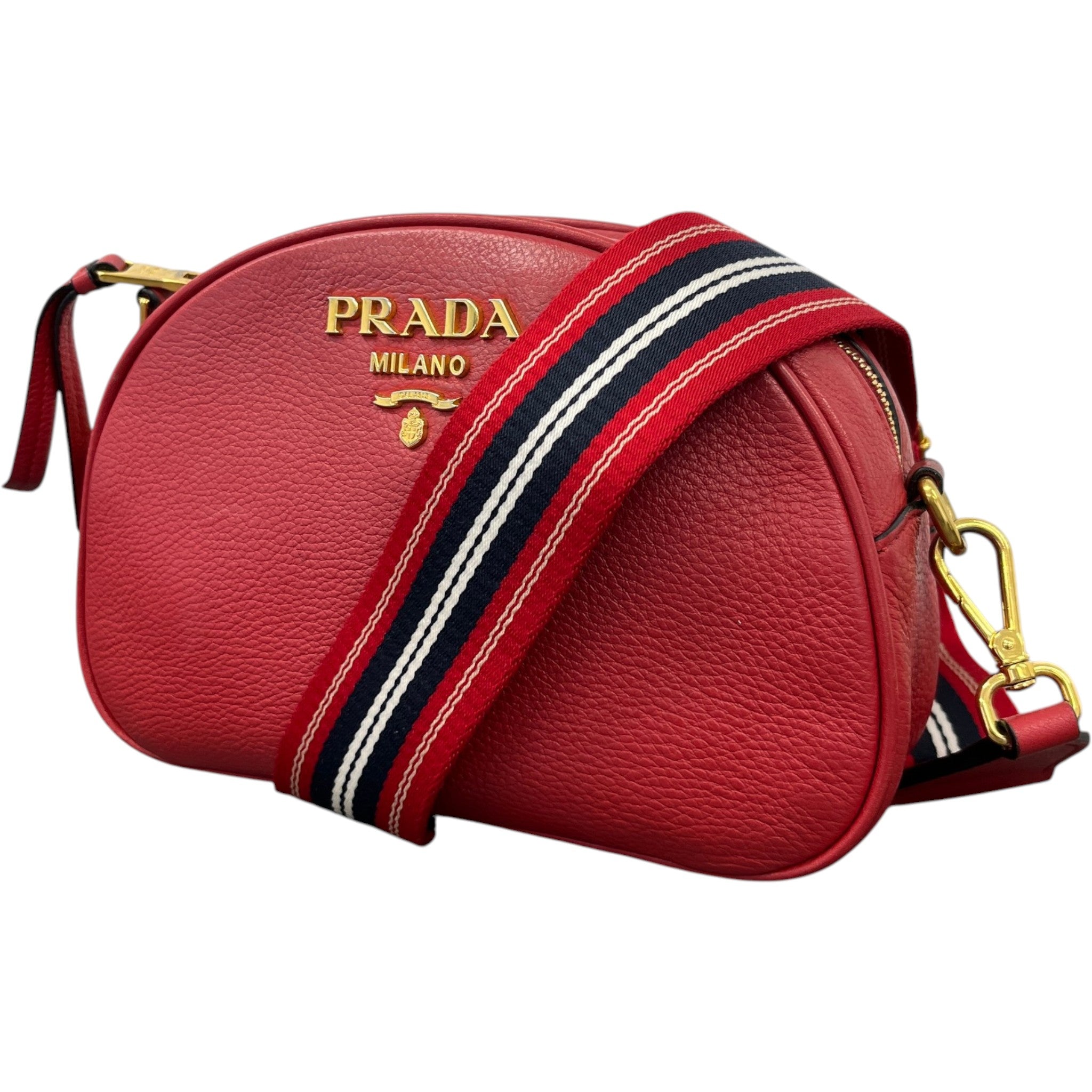 Women's Plaque Logo Crossbody Bag Red