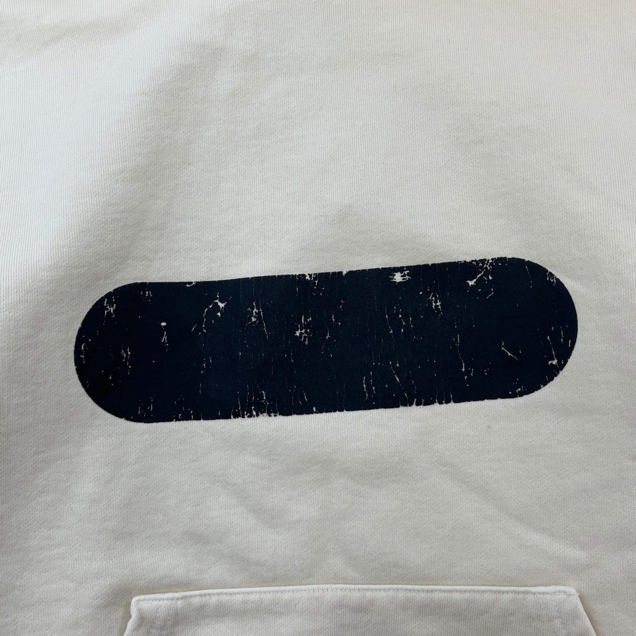 Men's Logo Patch Hoodie Cream Size S