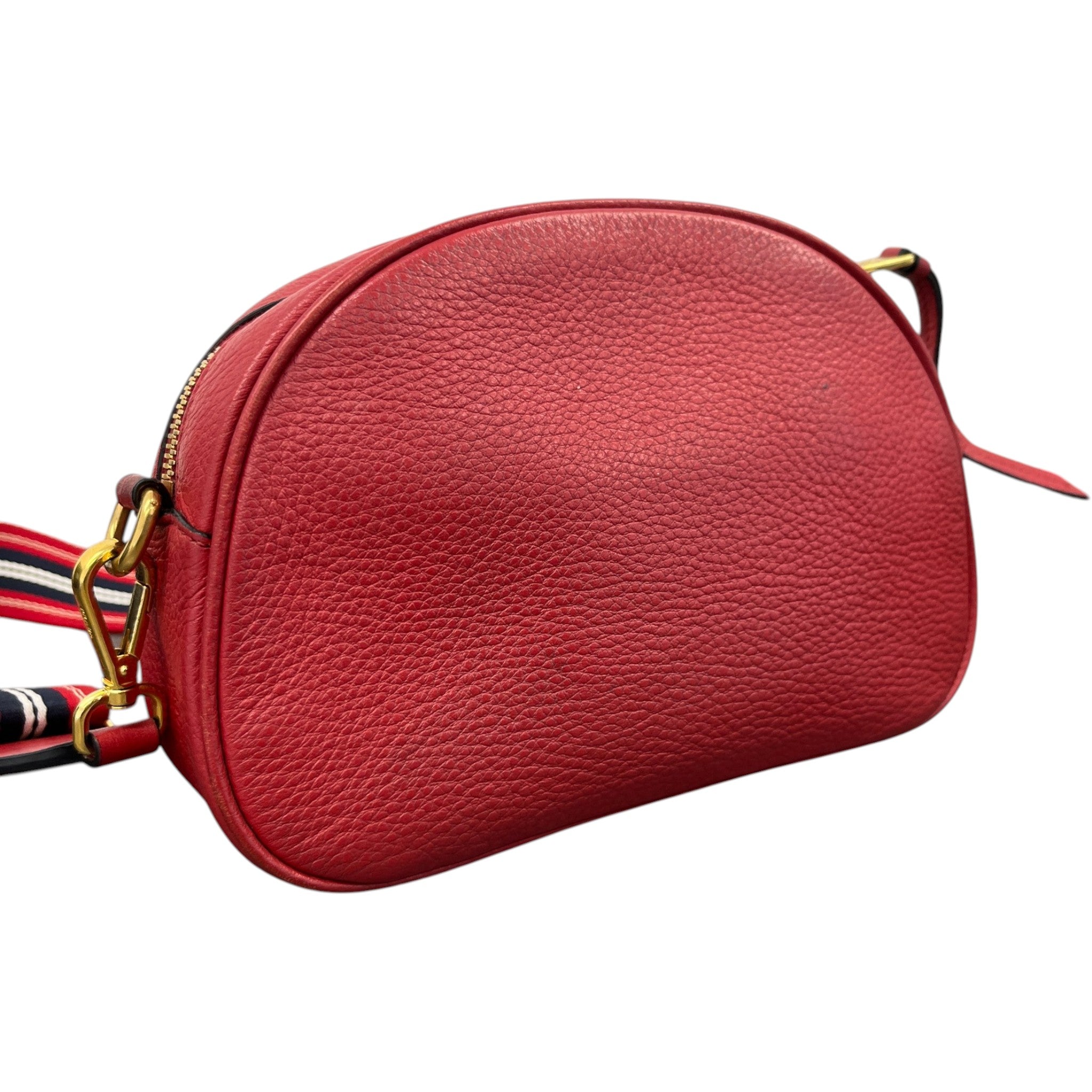 Women's Plaque Logo Crossbody Bag Red