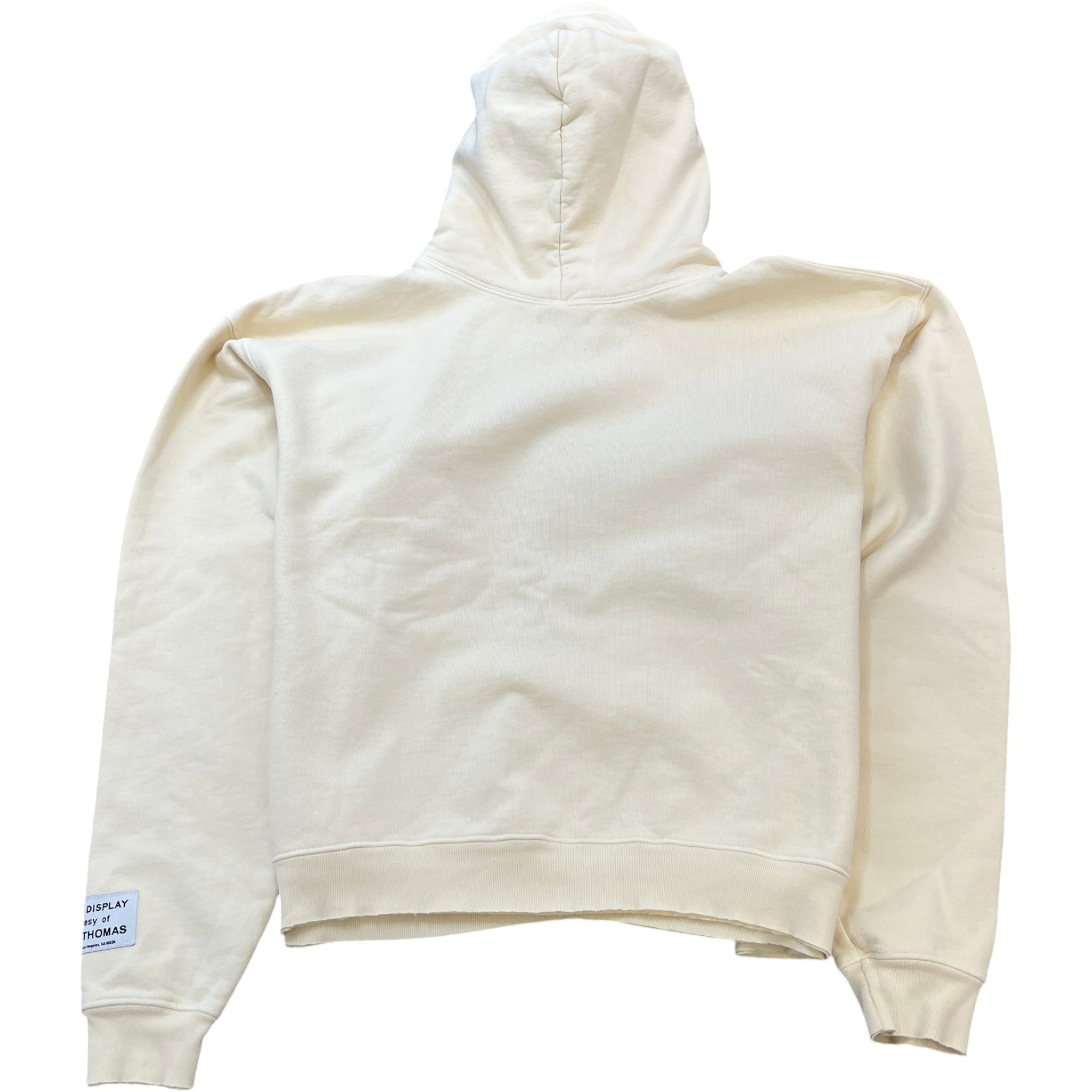 Men's Logo Patch Hoodie Cream Size S
