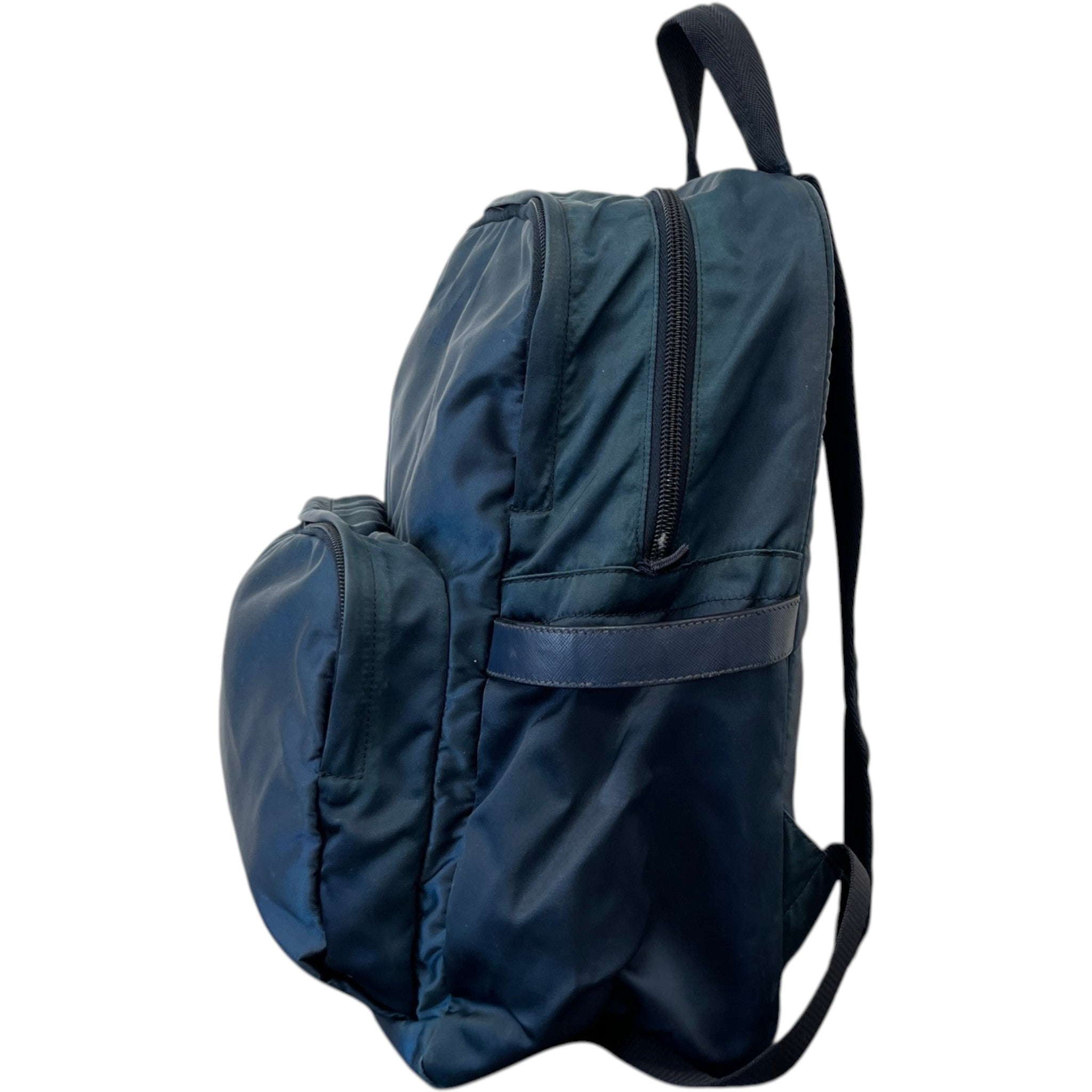 Men's Re Nylon Plaque Logo Backpack Navy