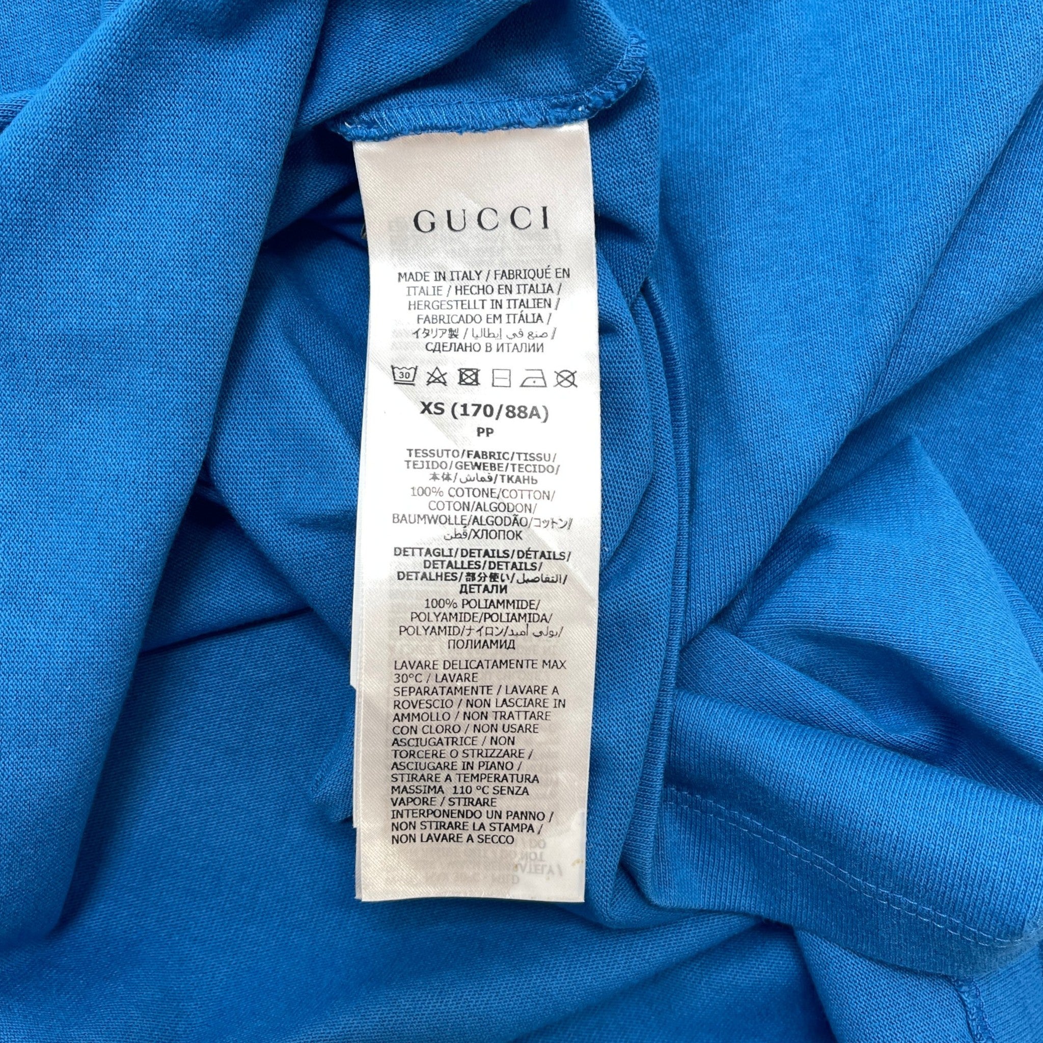 Men's X Adidas Trefoil Print Long Sleeve T-Shirt Blue Size XS