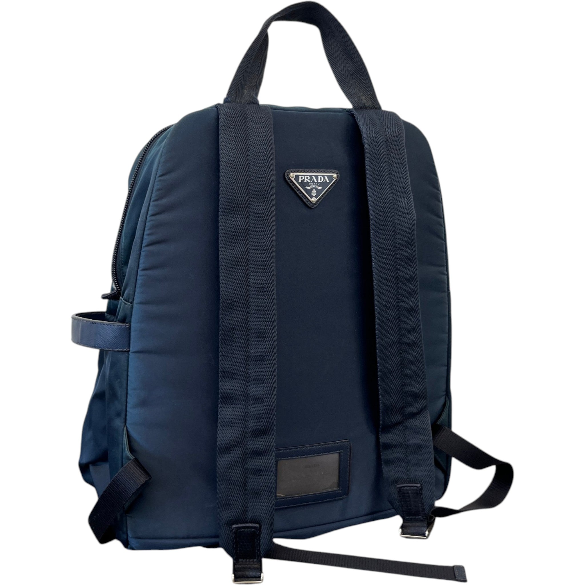 Men's Re Nylon Plaque Logo Backpack Navy