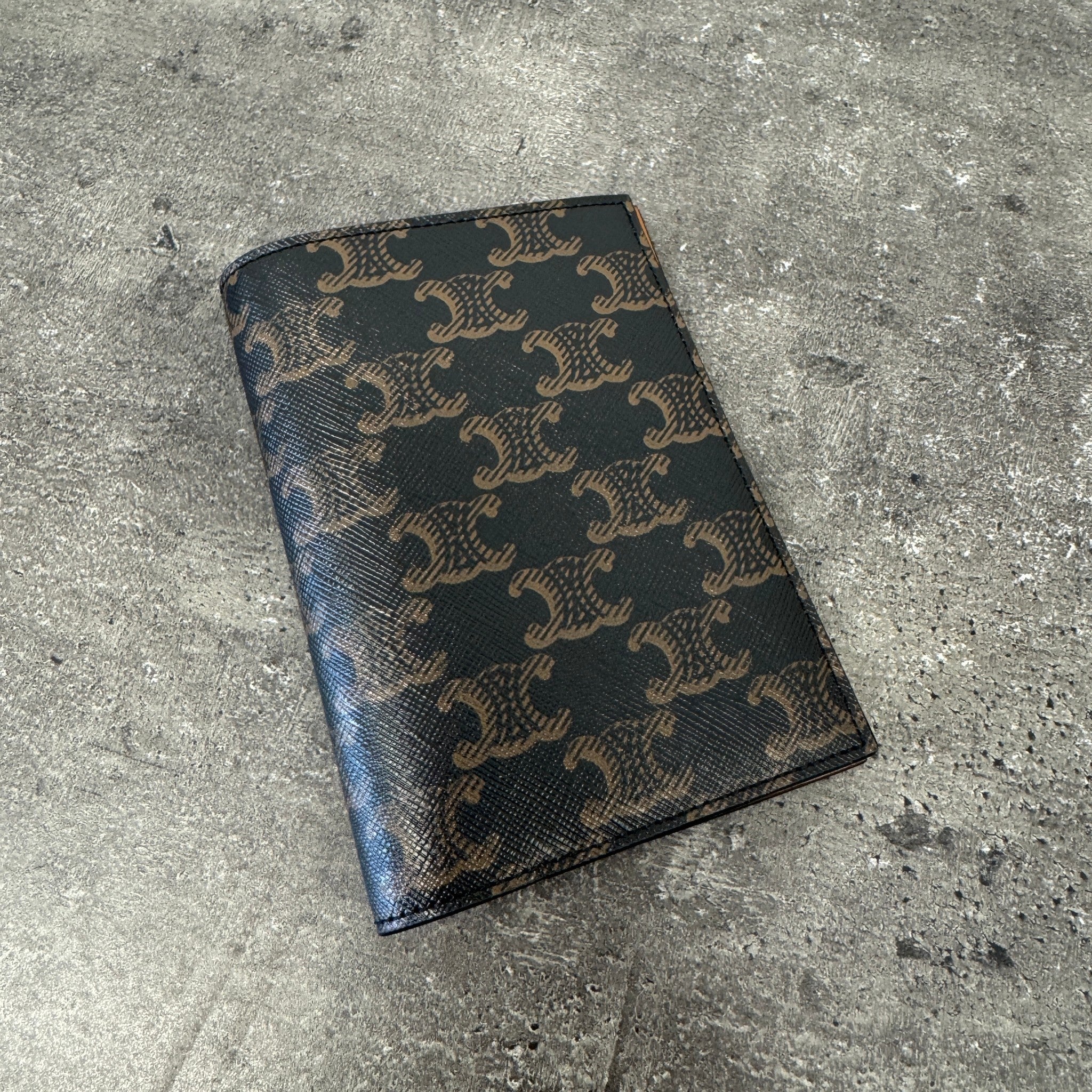 Women's Triomphe Canvas Passport Holder Brown