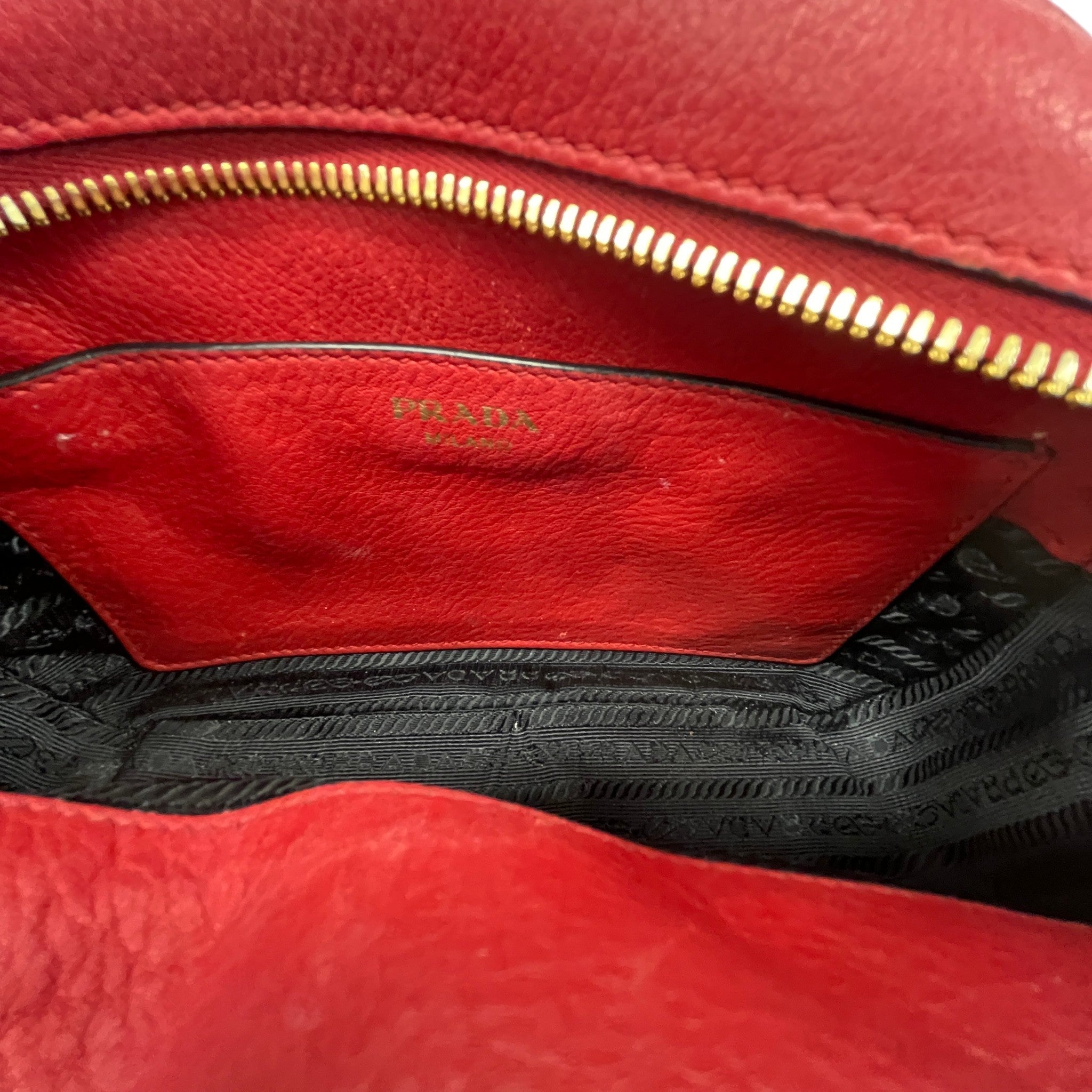 Women's Plaque Logo Crossbody Bag Red