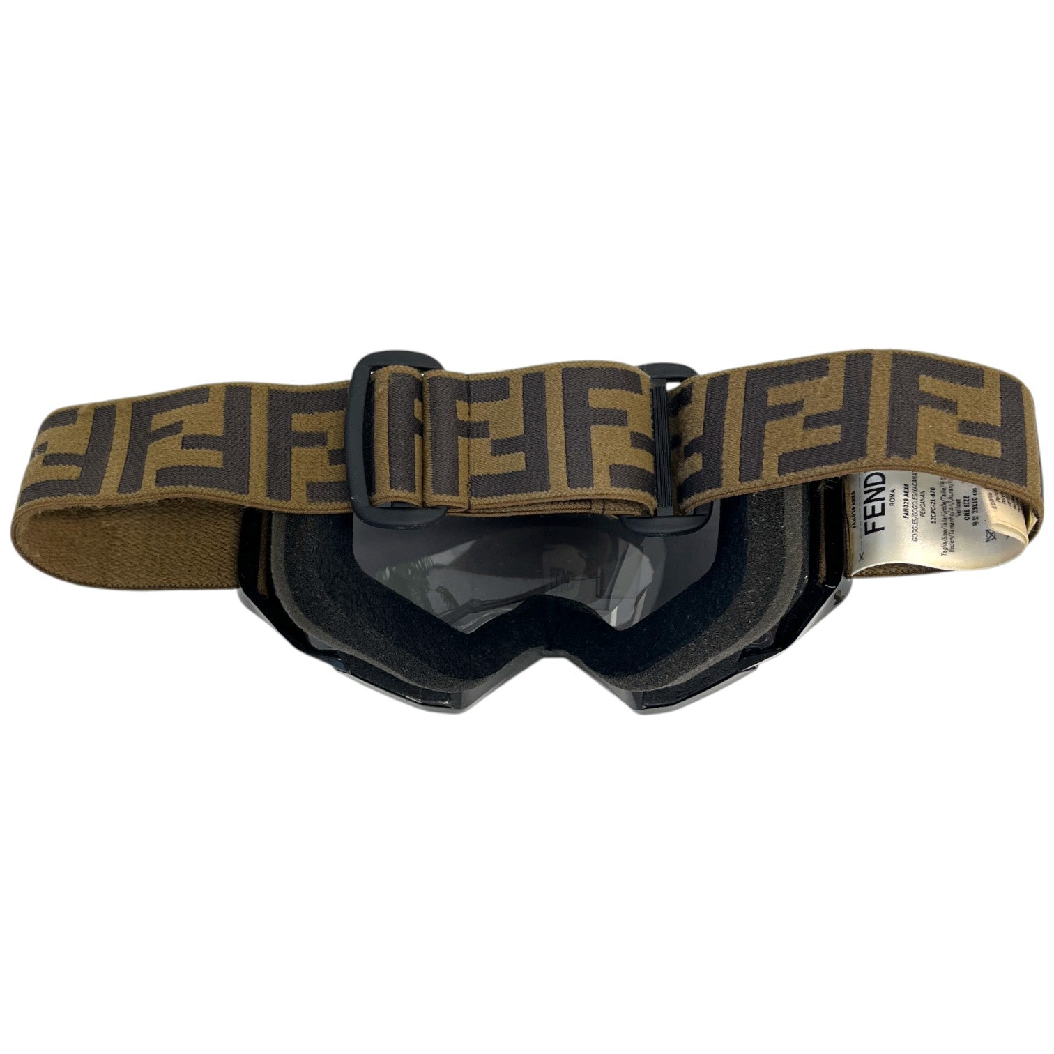 Men's Fendirama Studded Ff-Jacquard Ski Glasses Brown