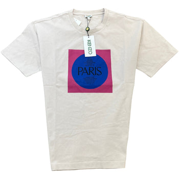 Men's Logo Print T-Shirt Beige Size L