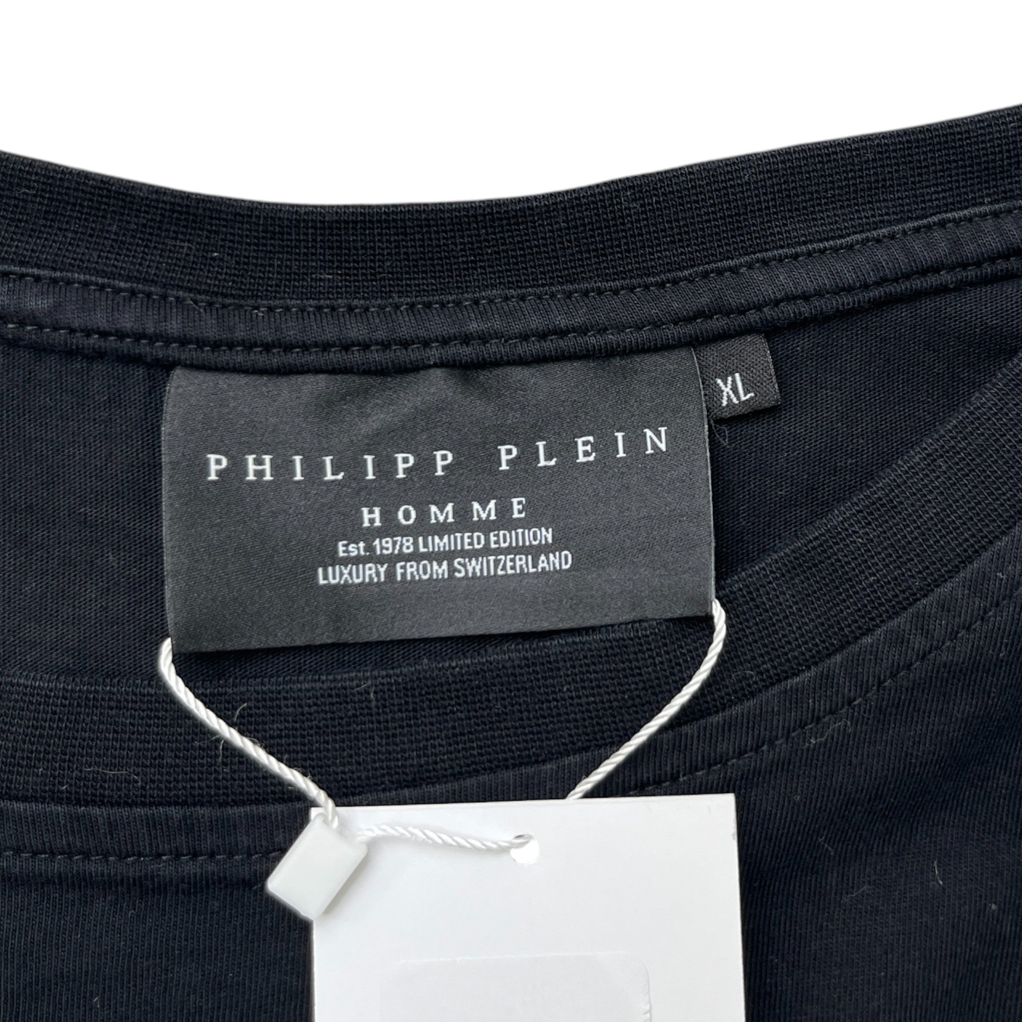 Men's Skull Print T-Shirt Black Size XL