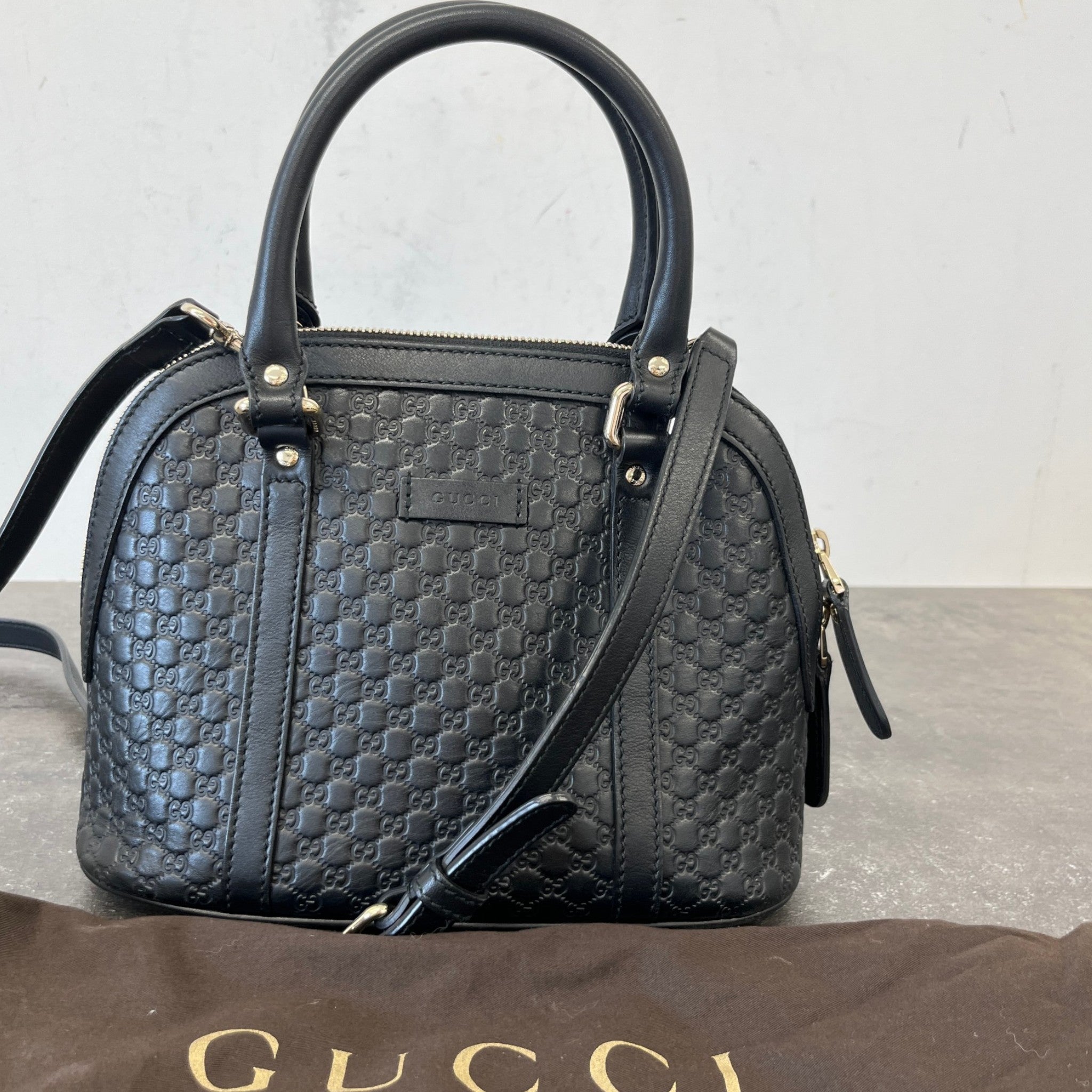 Women's Guccissima Dome Small Bag Black