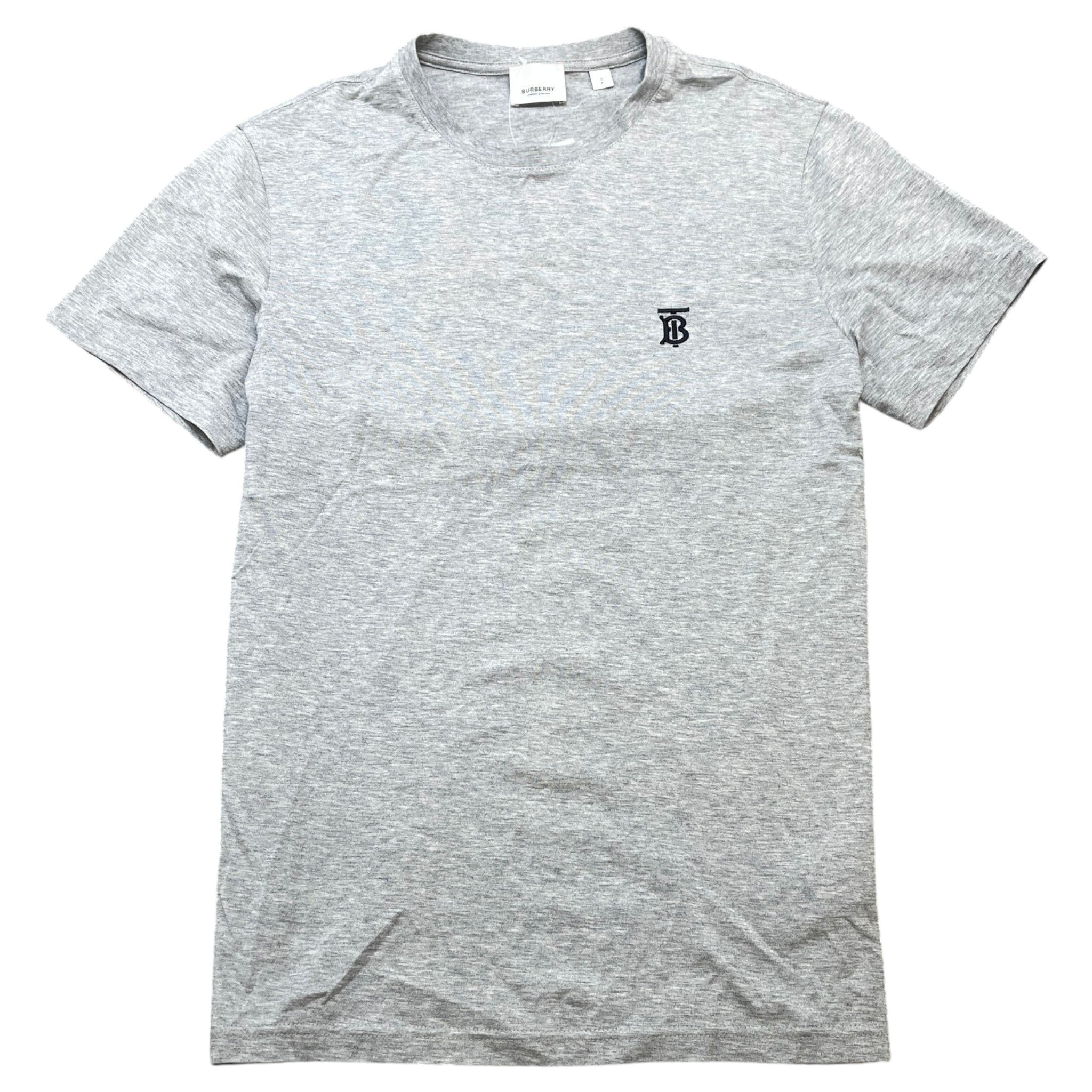 Men's Embroidered Logo T-Shirt Grey Size S