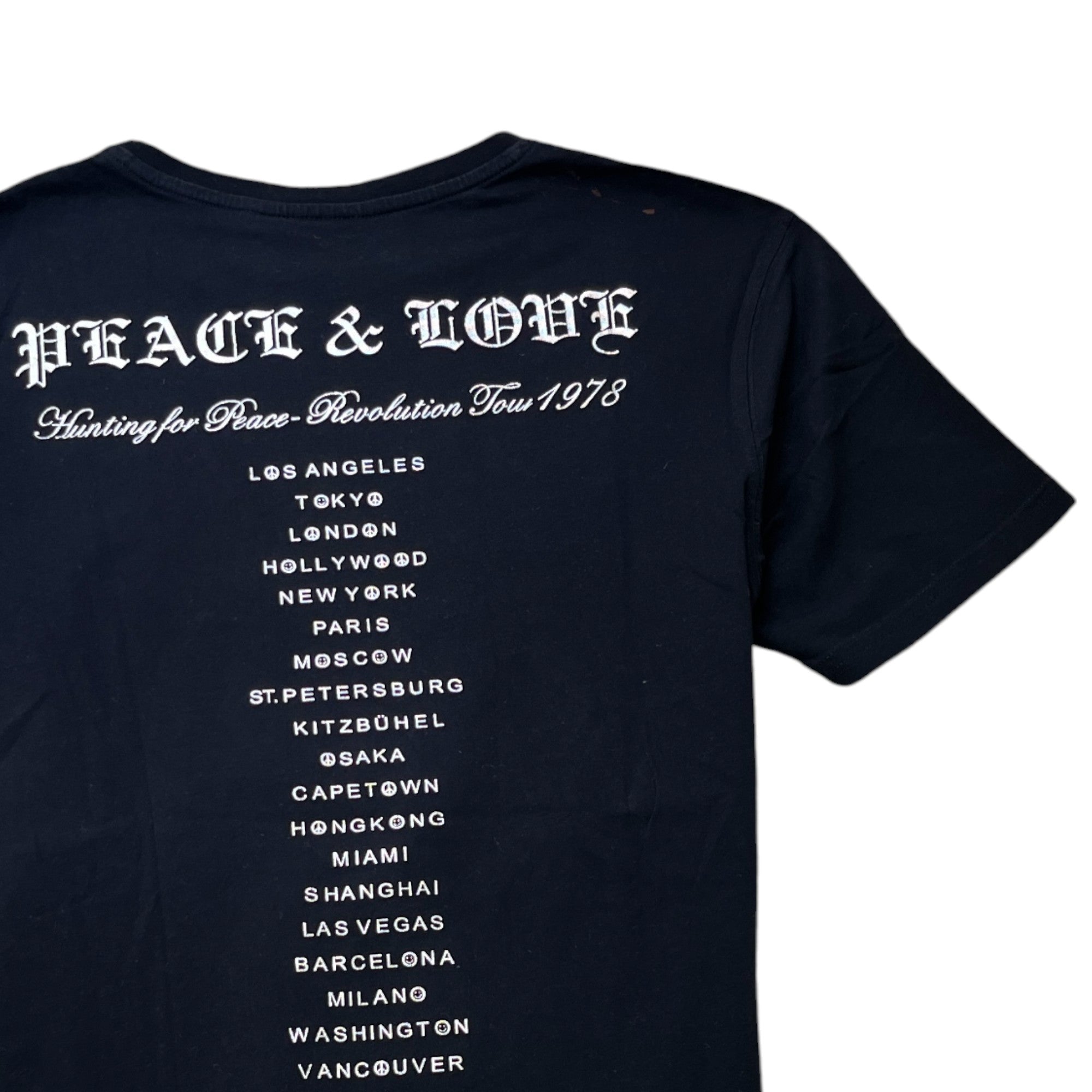 Men's Skull Print T-Shirt Black Size XL