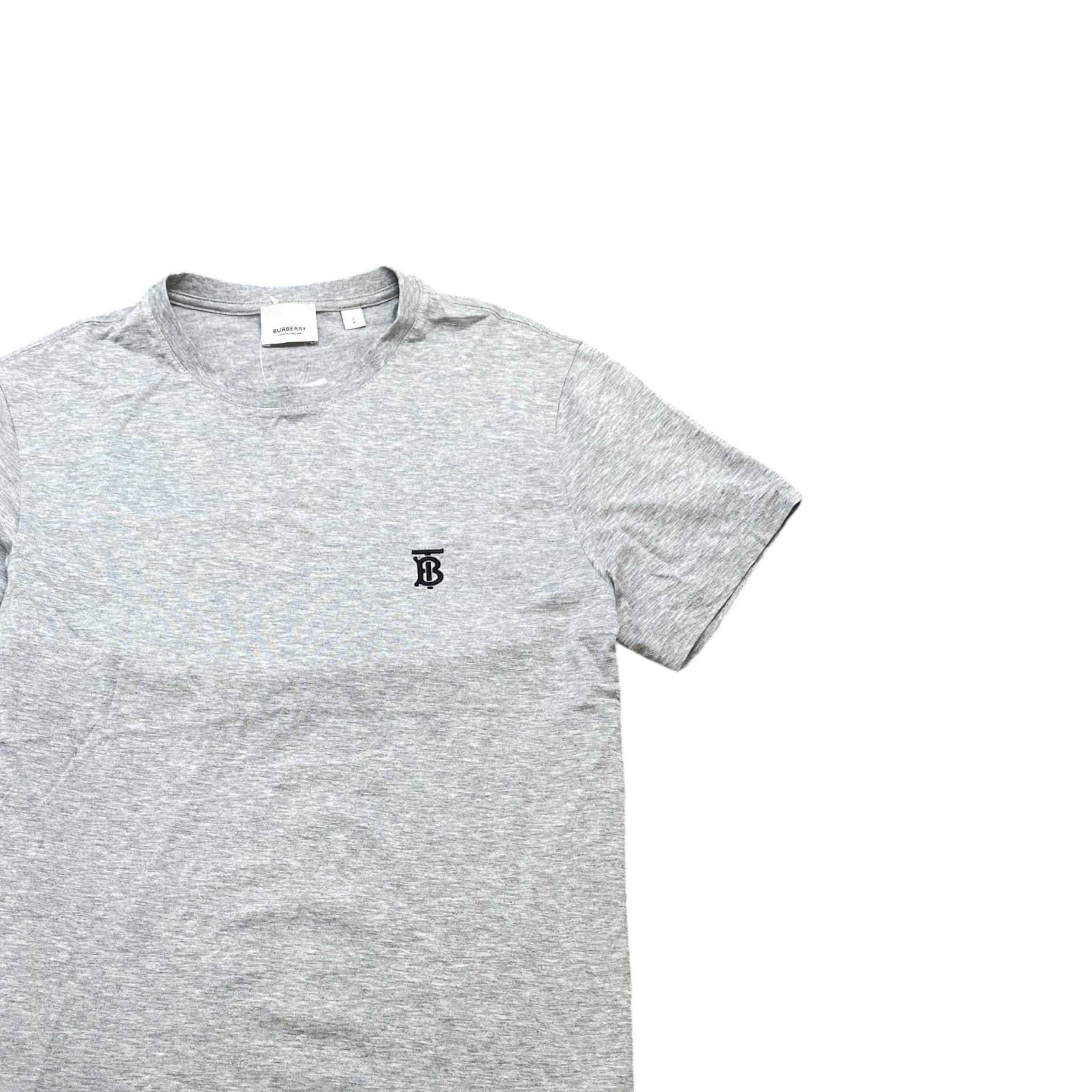 Men's Embroidered Logo T-Shirt Grey Size S
